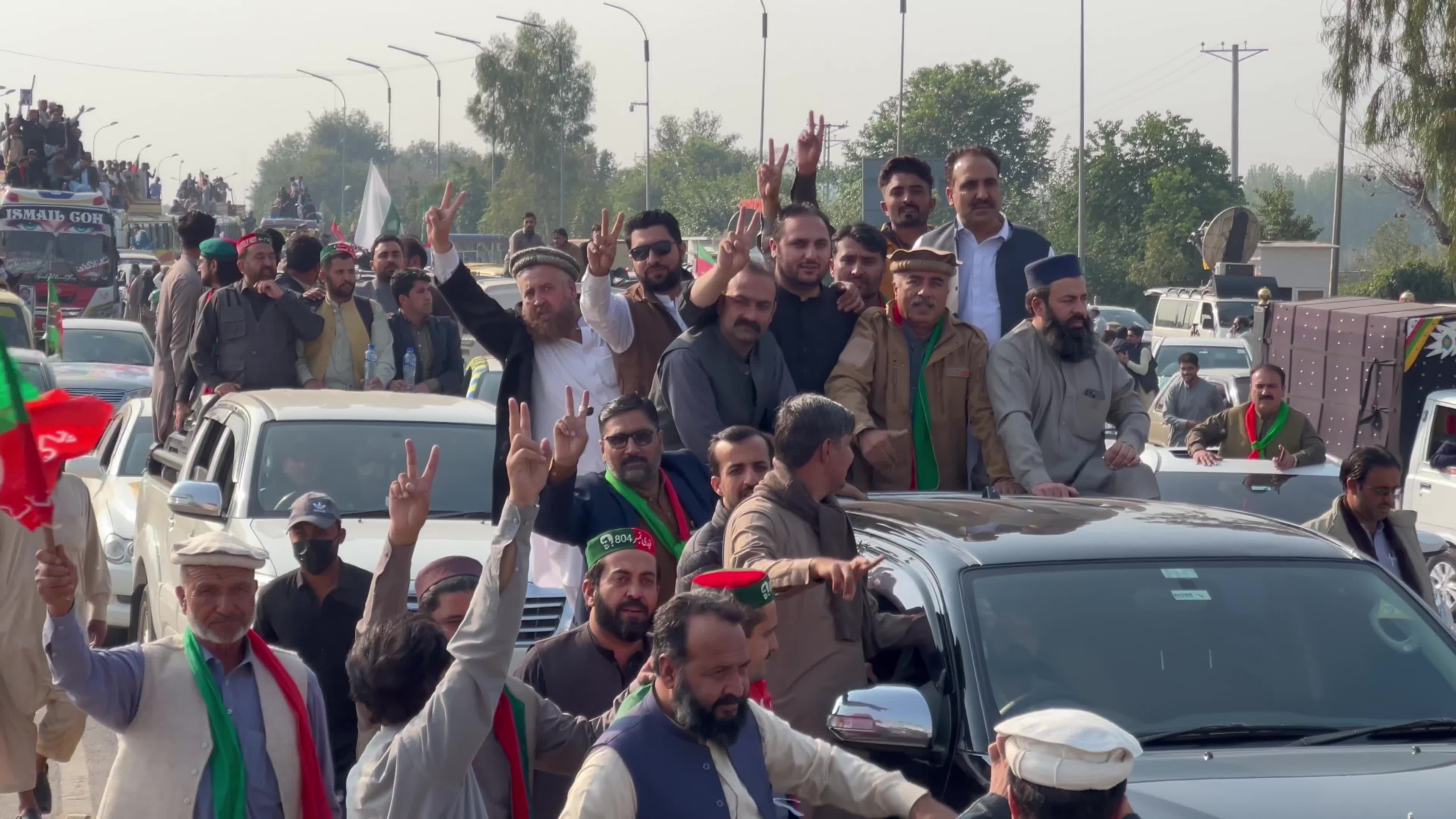 Pakistan's opposition PTI party protests for the release of former PM Khan
