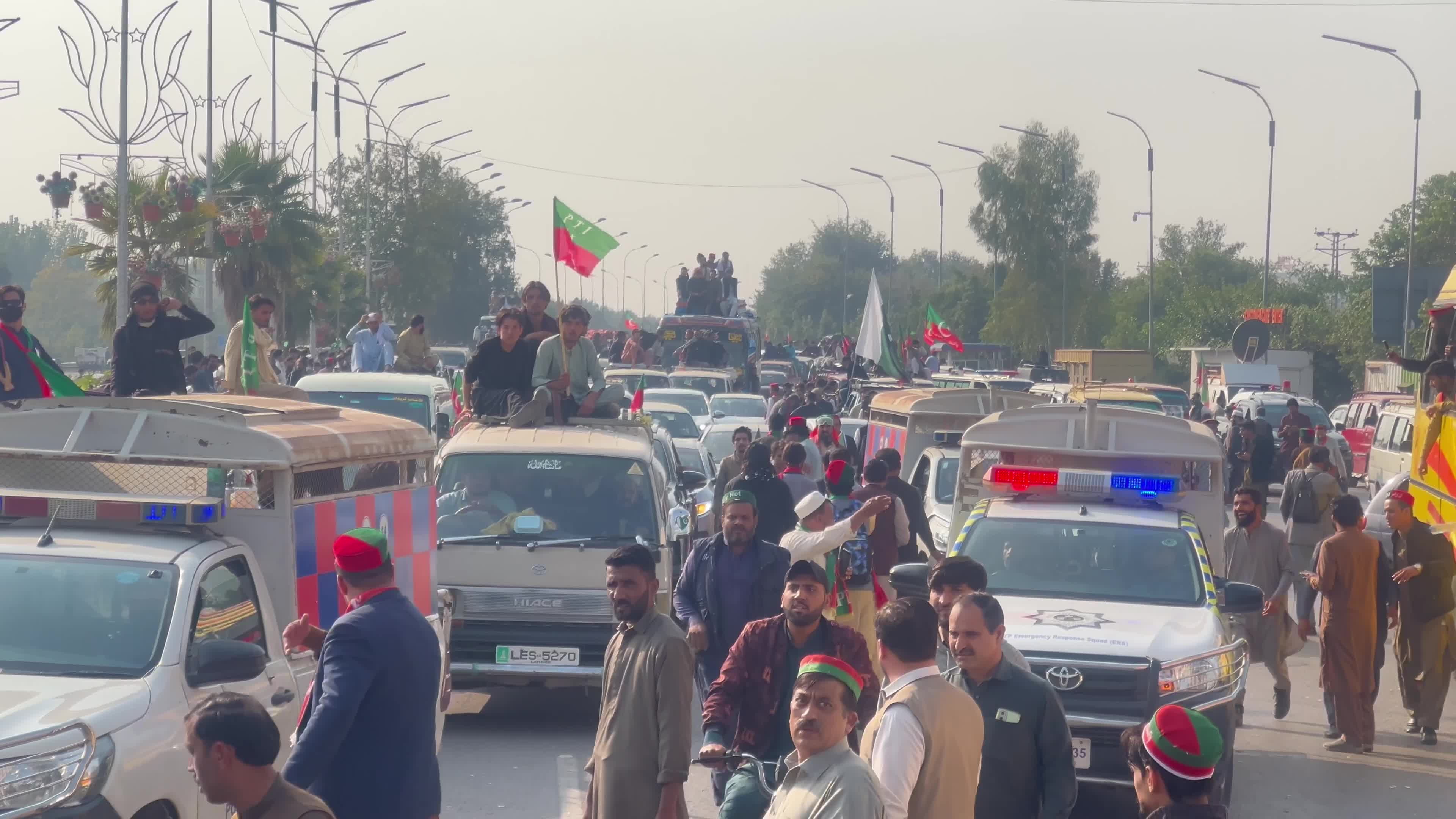 Pakistan's opposition PTI party protests for the release of former PM Khan
