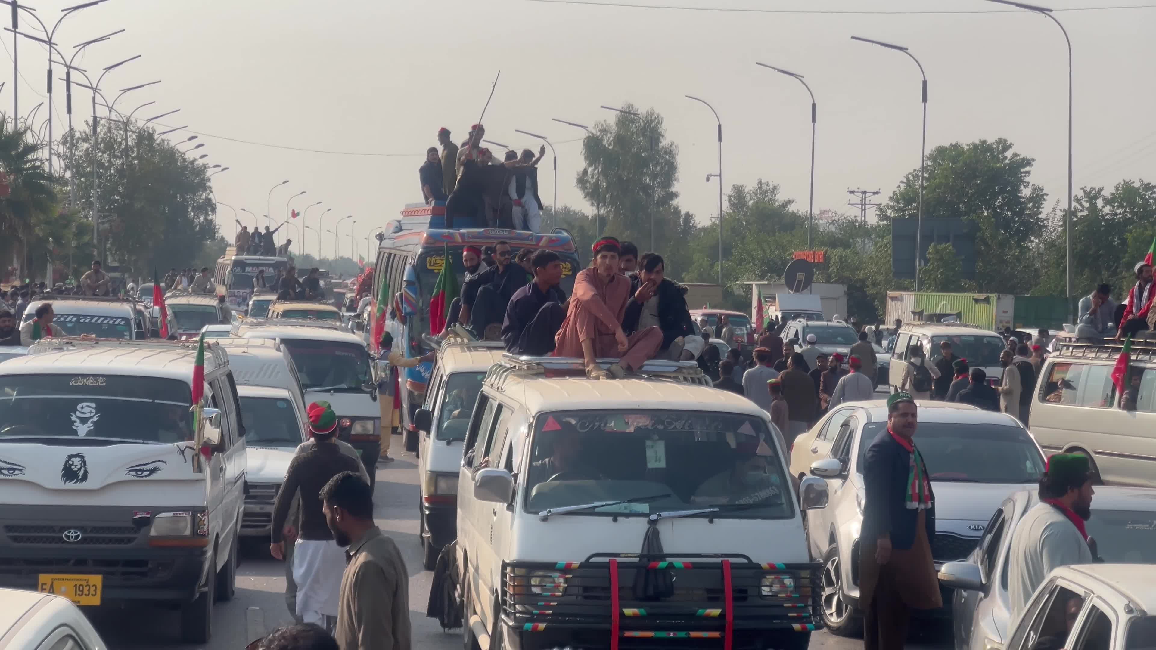 Pakistan's opposition PTI party protests for the release of former PM Khan
