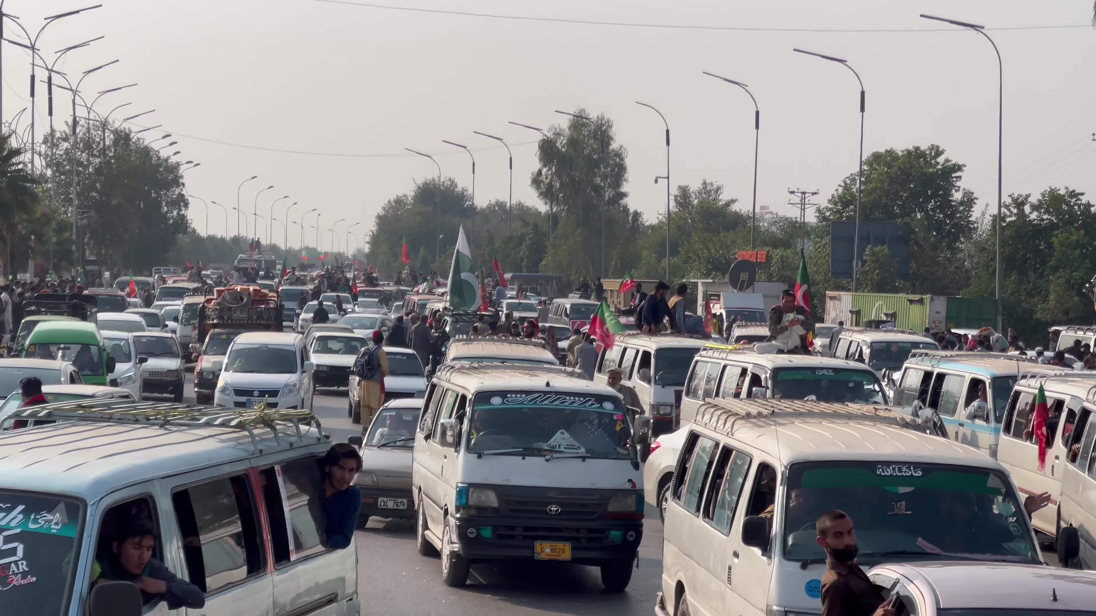 Pakistan's opposition PTI party protests for the release of former PM Khan
