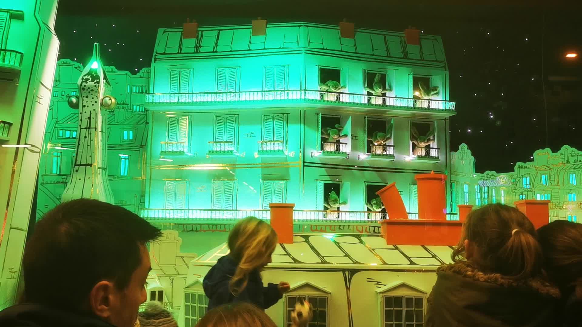 Christmas display of the Bon Marché Rive Gauche shop in Paris