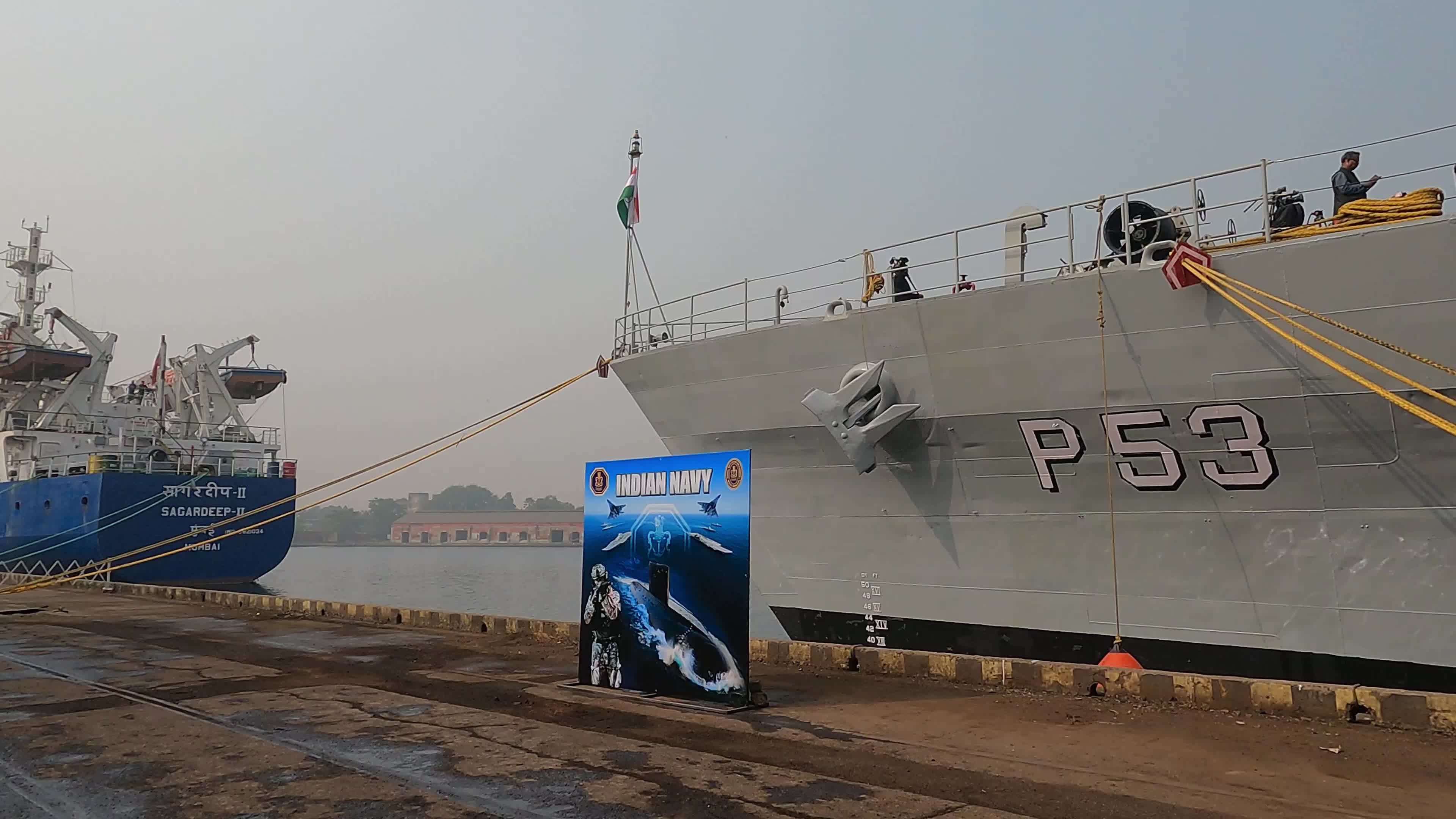 INS Savitri Docks in Kolkata for Navy Day Celebrations 