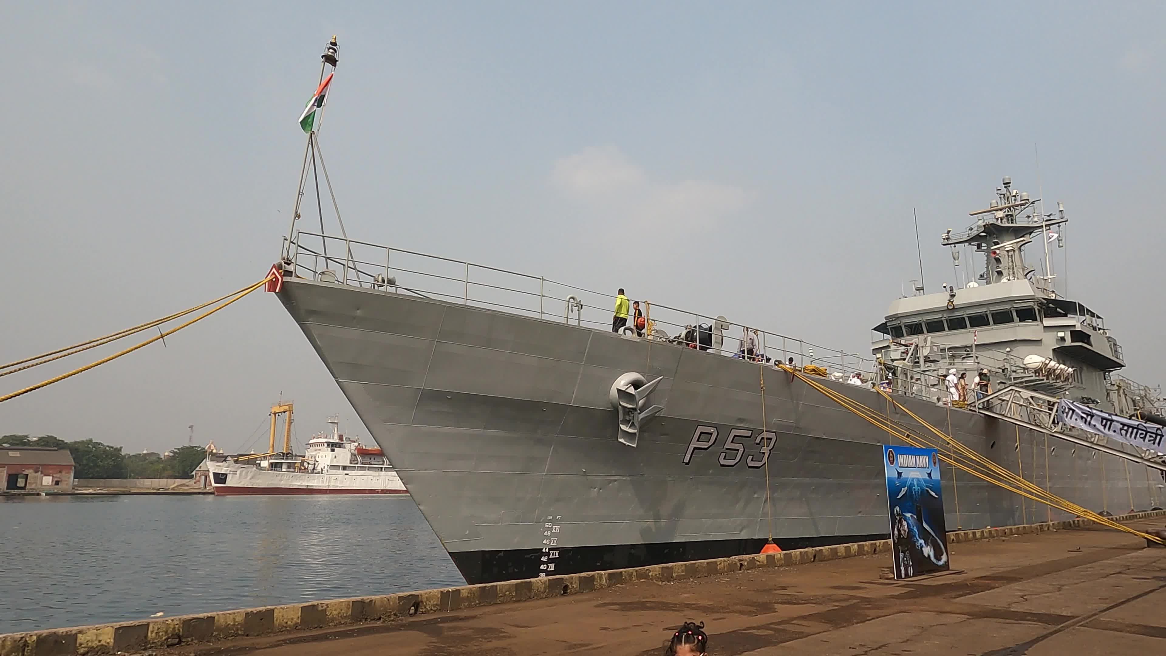 INS Savitri Docks in Kolkata for Navy Day Celebrations 