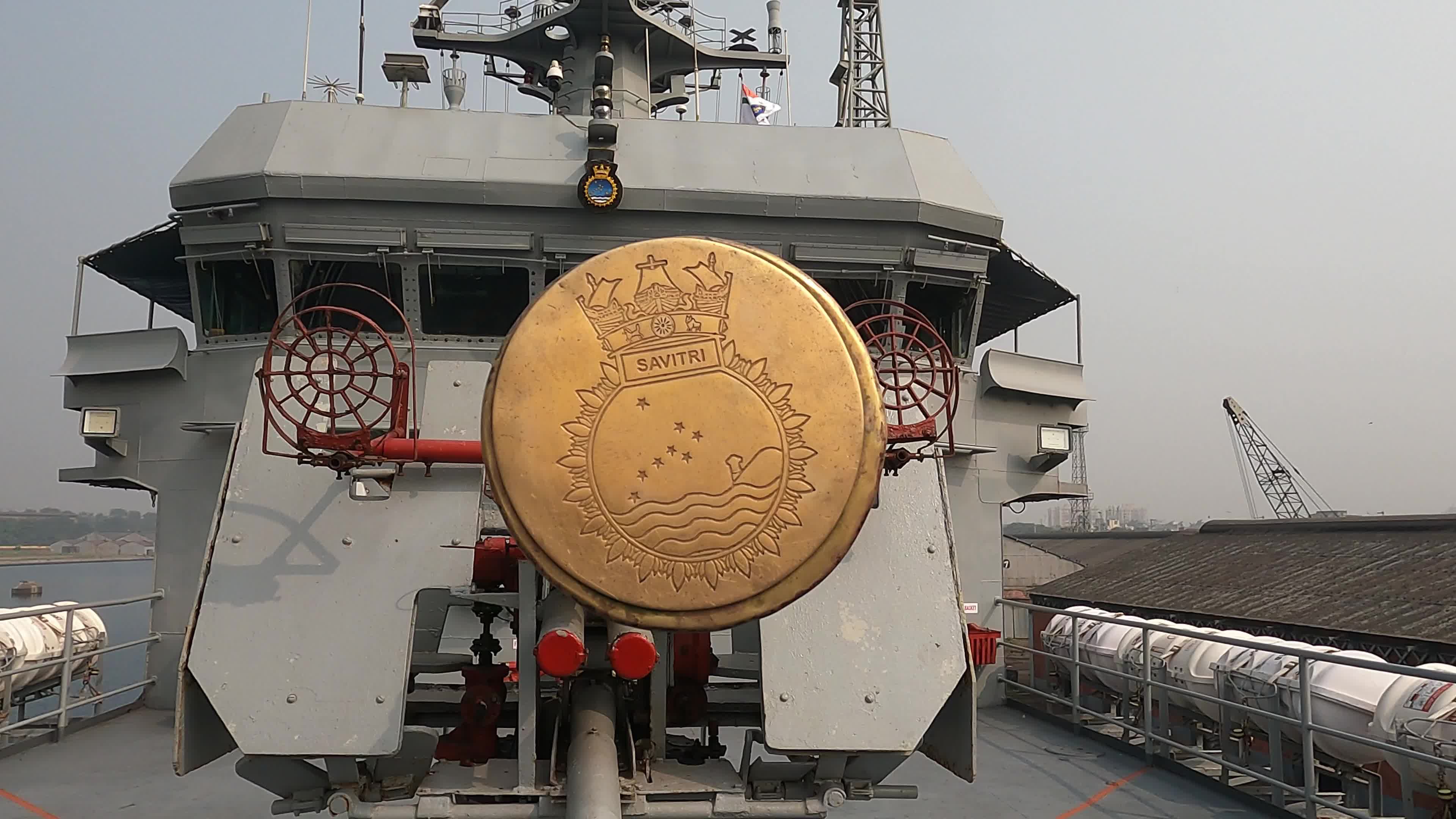 INS Savitri Docks in Kolkata for Navy Day Celebrations 