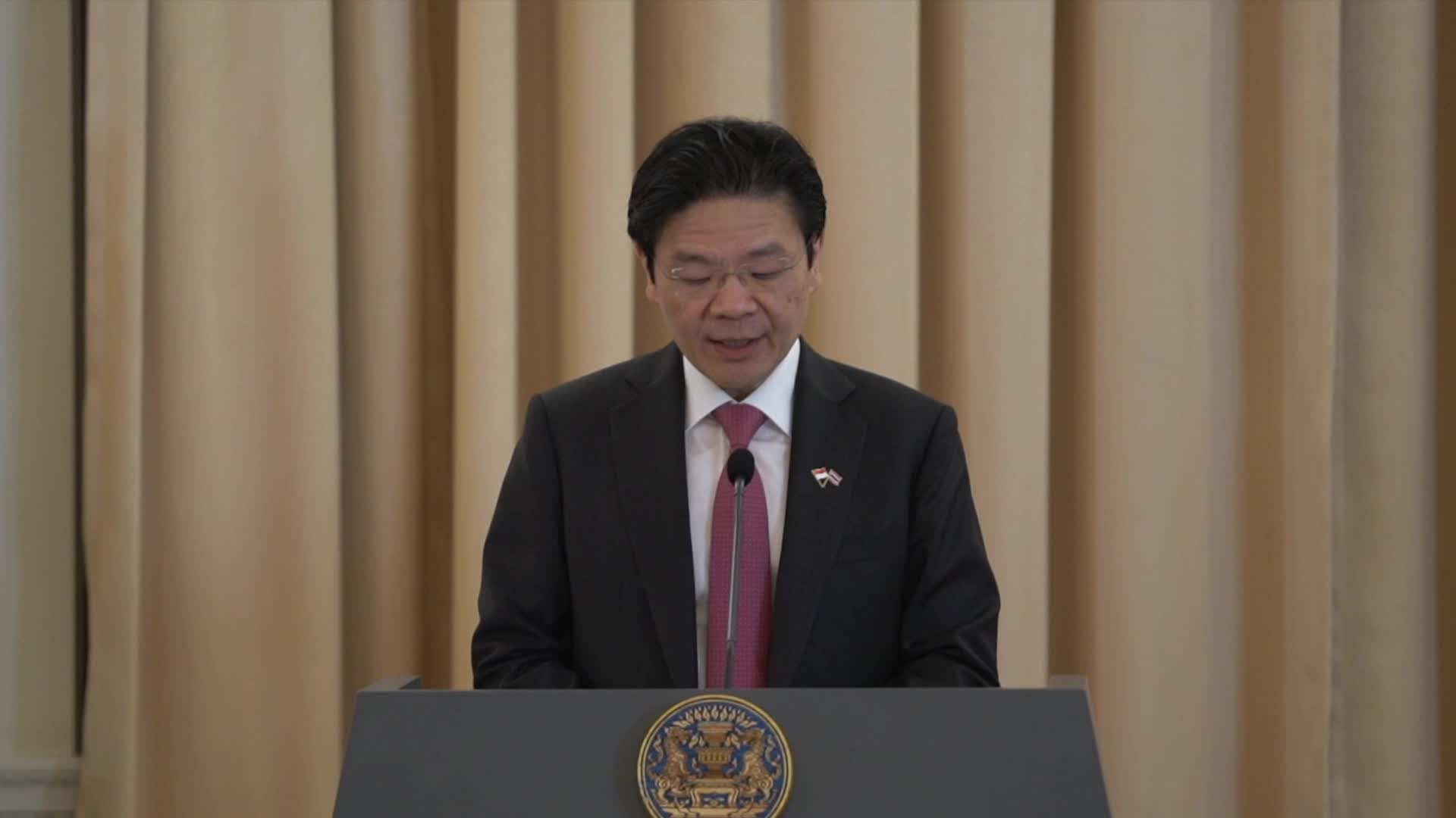 Singapore's Prime Minister Wong visits Thailand.