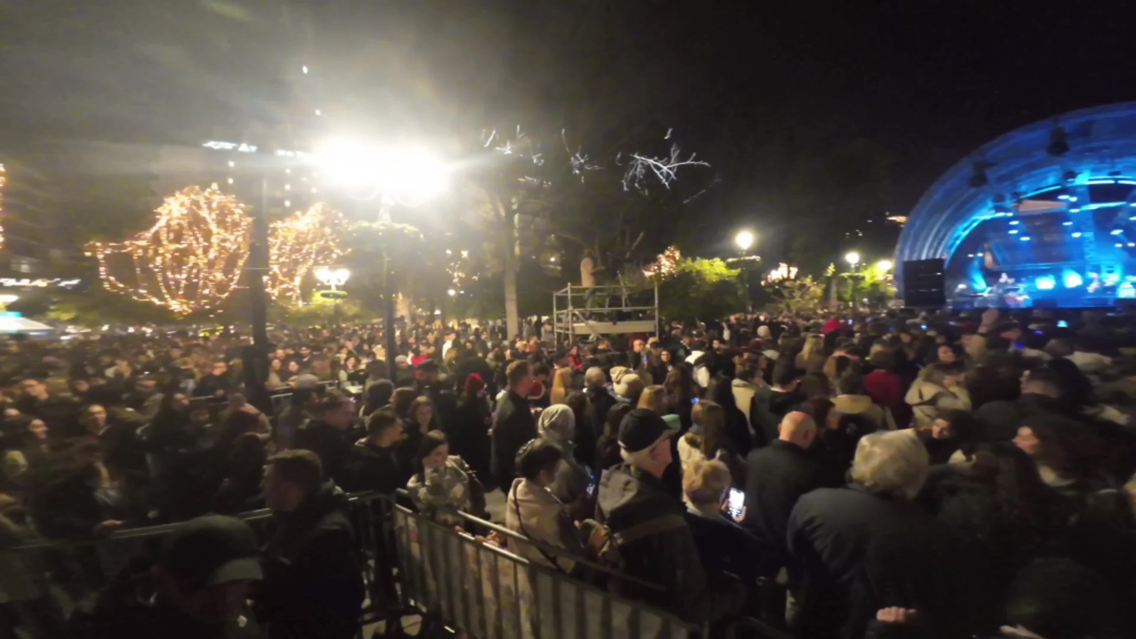 Illumination Of Christmas Tree In Athens