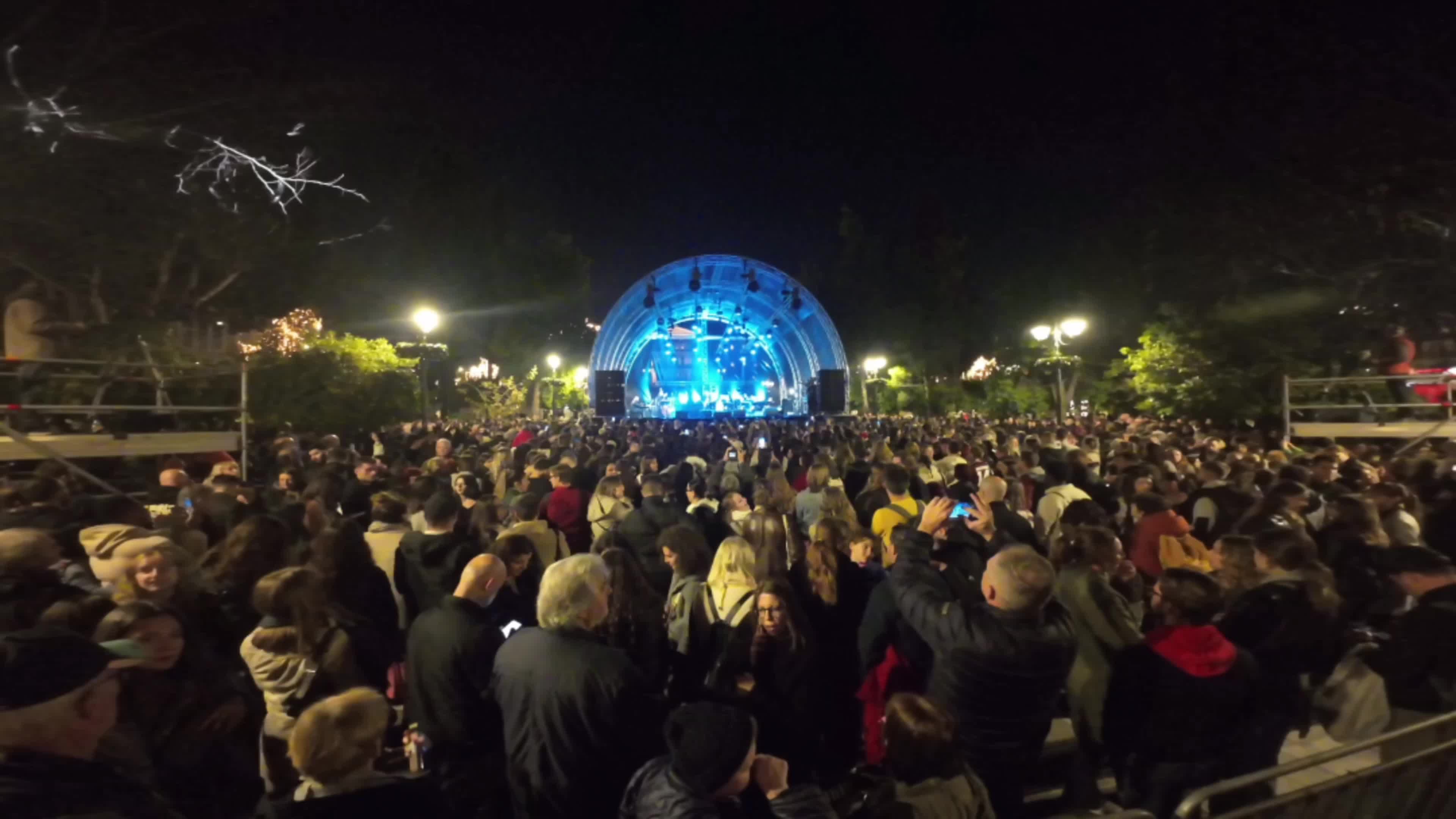 Illumination Of Christmas Tree In Athens