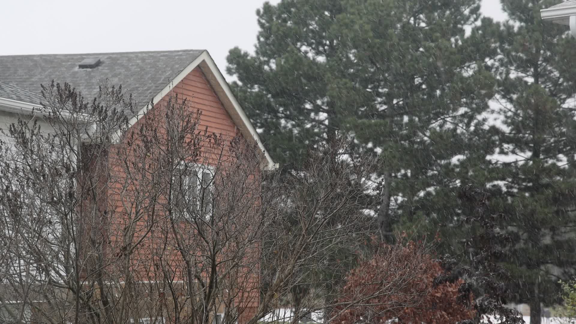 Snow flurries in Toronto, Canada
