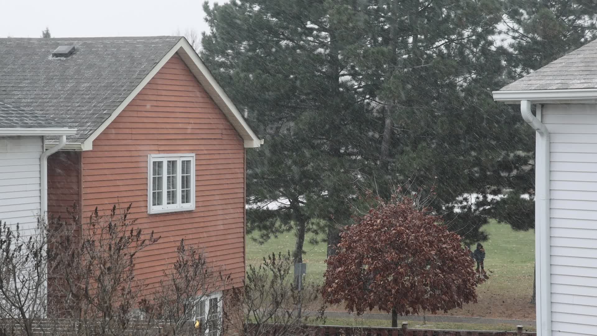 Snow flurries in Toronto, Canada