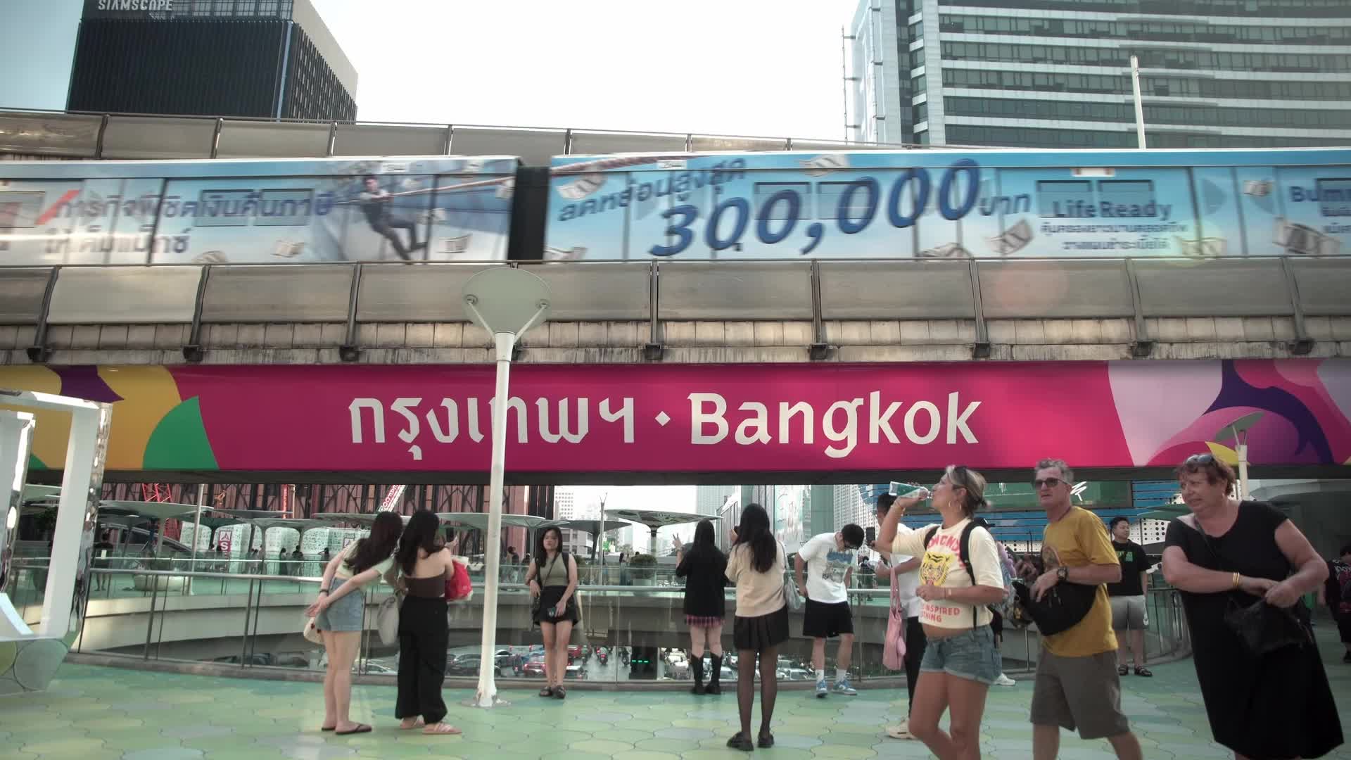 High-season tourism in Bangkok, Thailand.