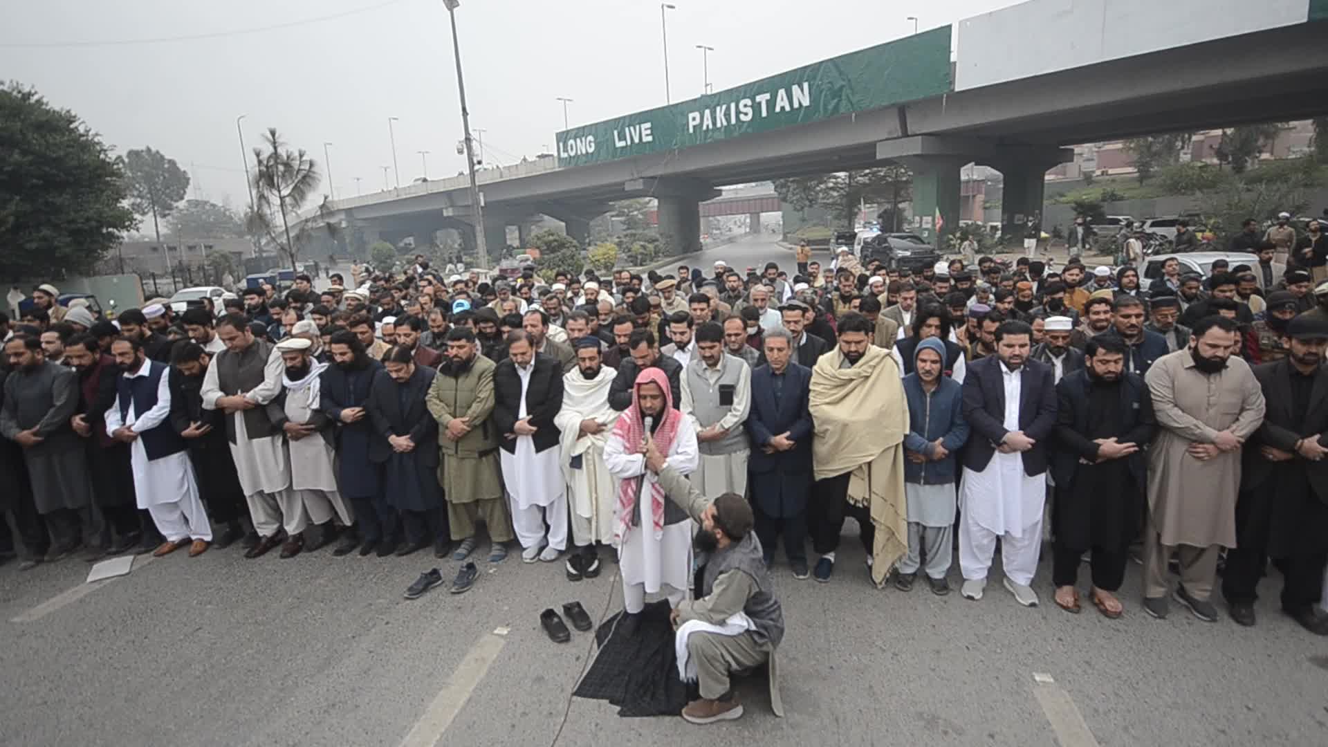 PTI party supporters hold funeral prayer for party workers allegedly killed during protest 