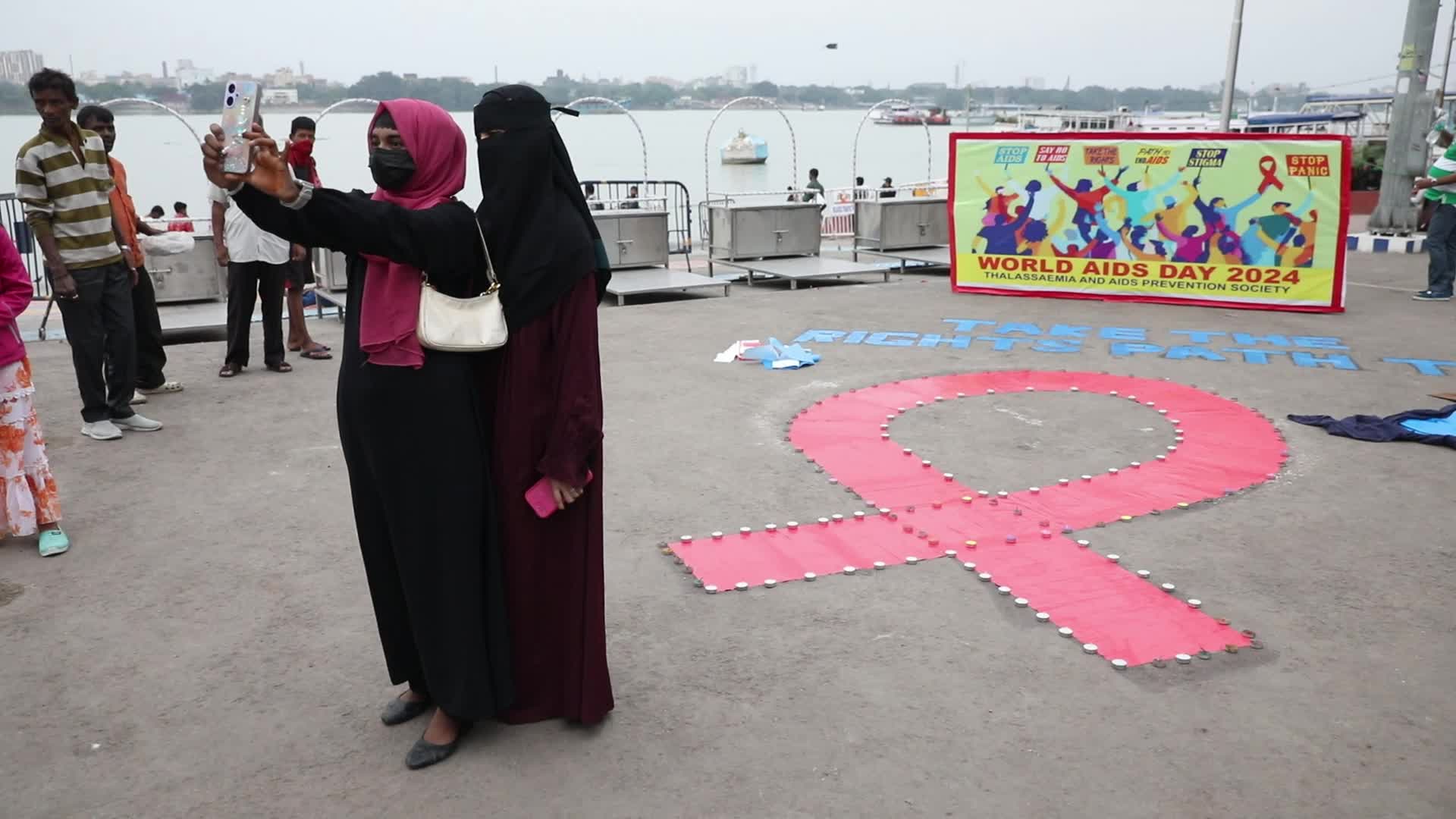 HIV/AIDS awareness campaign In Kolkata, India - 01 Dec 2024