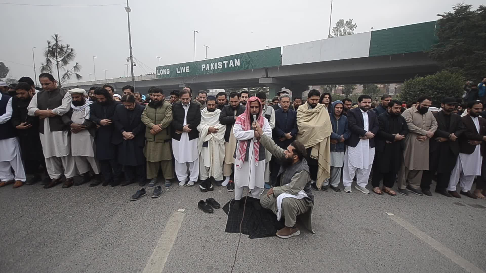 PTI party supporters hold funeral prayer for party workers allegedly killed during protest 
