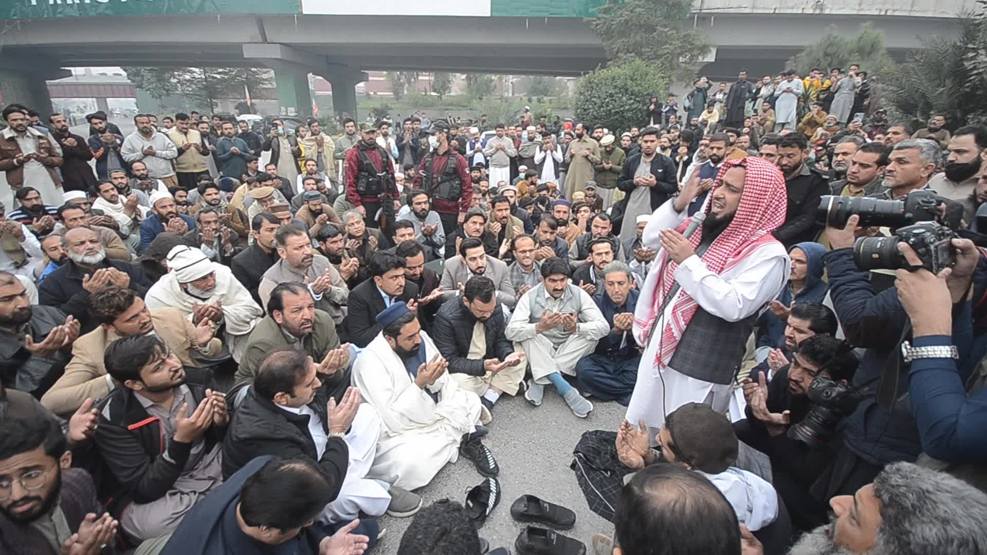 PTI party supporters hold funeral prayer for party workers allegedly killed during protest 