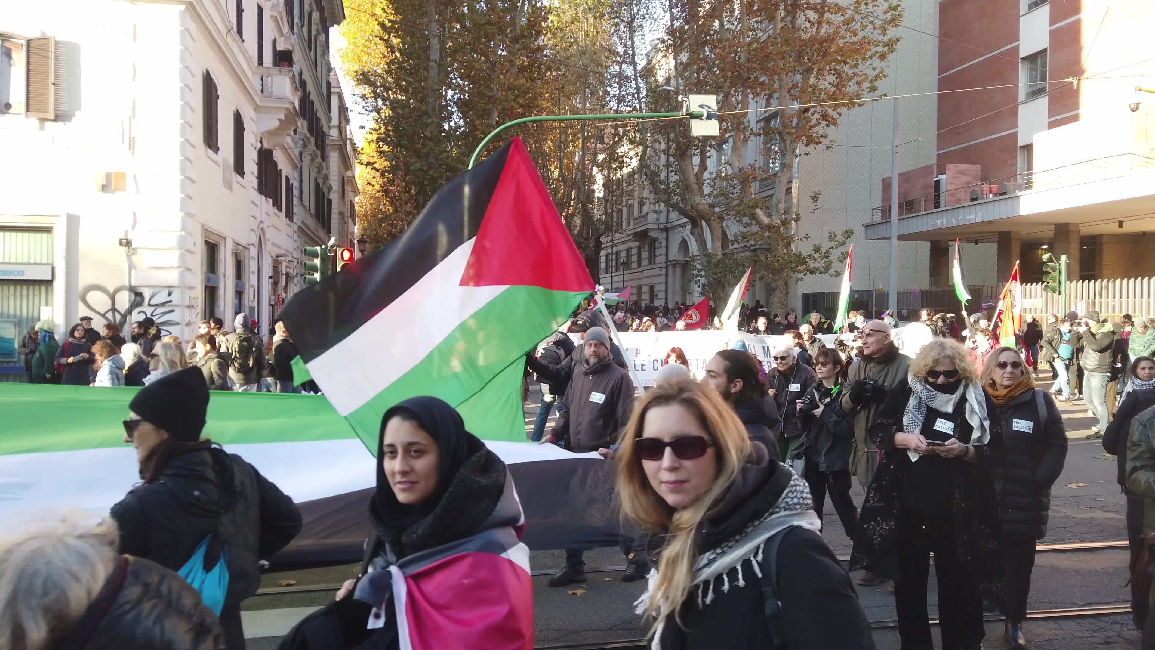 National Pro Palestine Rally in Rome, Italy