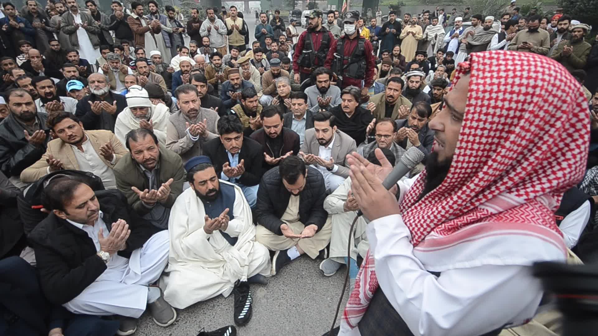 PTI party supporters hold funeral prayer for party workers allegedly killed during protest 