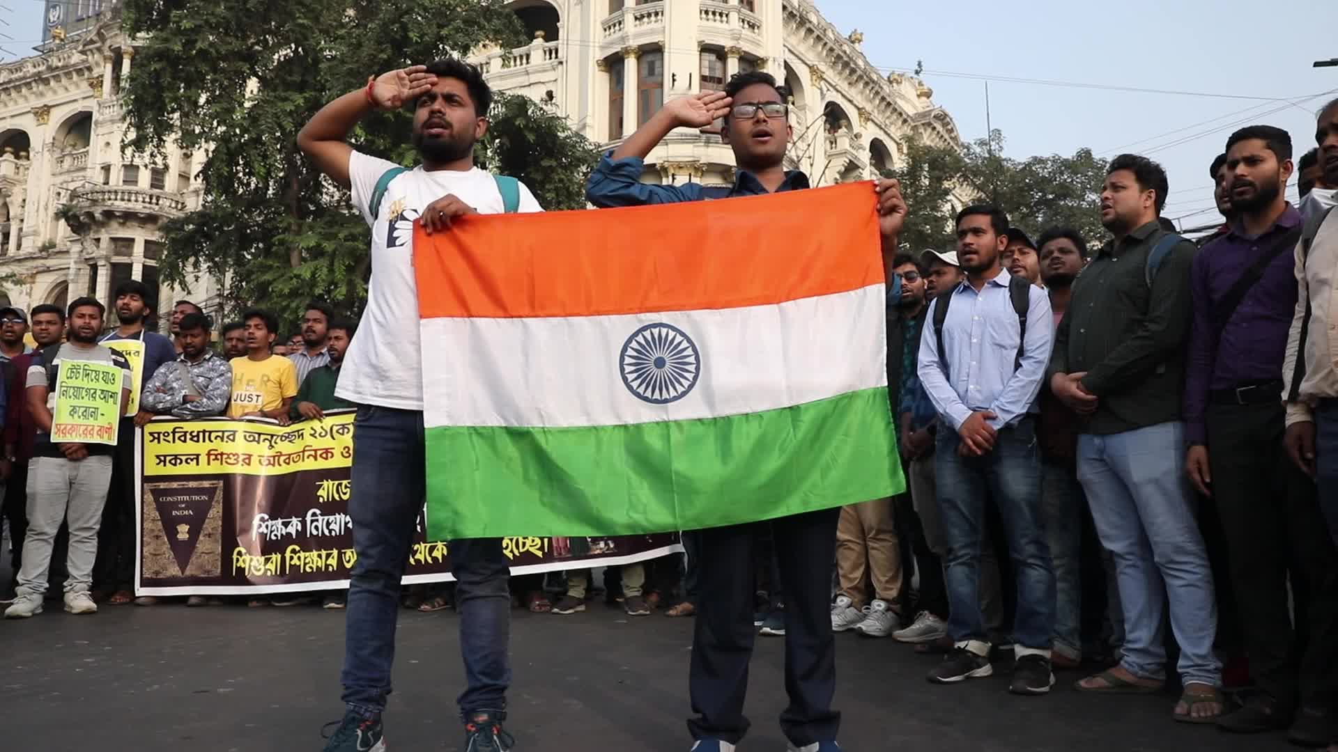 Job Seekers Protest Rally In Kolkata