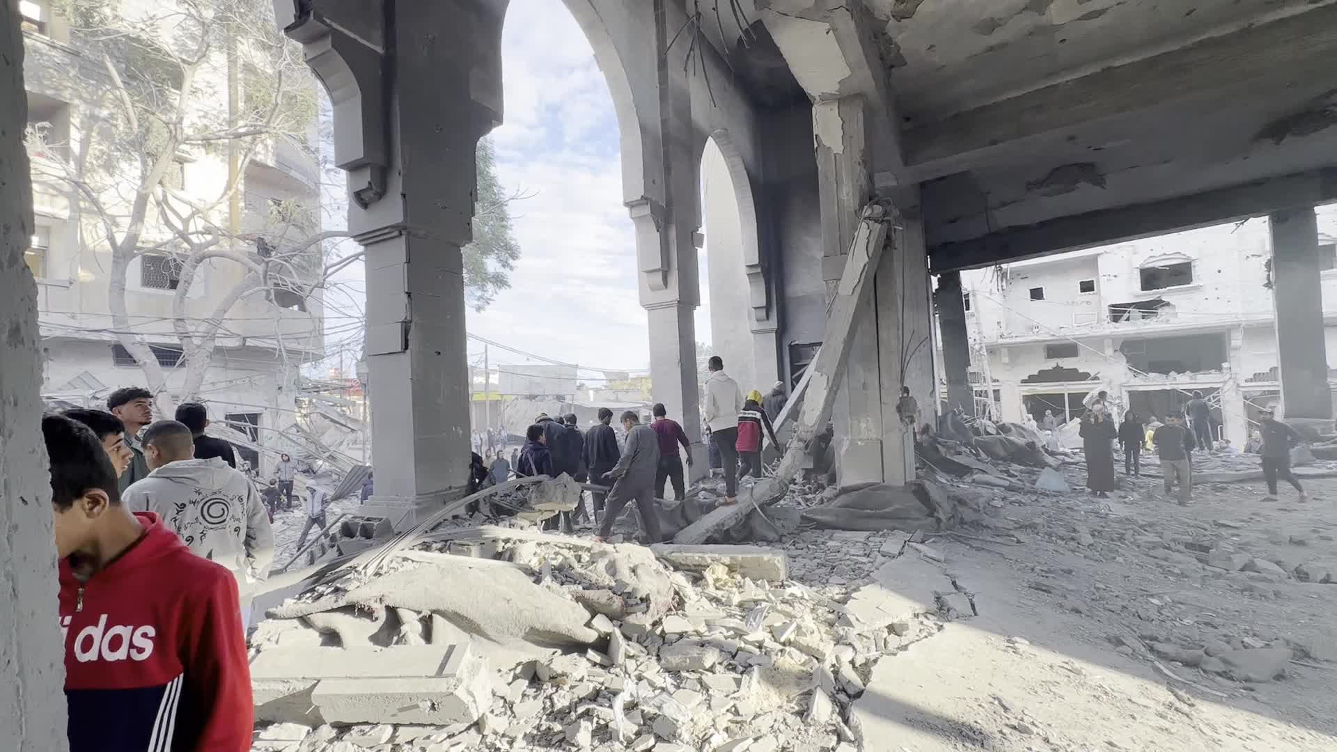 Aftermath of Israeli Airstrike in Gaza, Palestine