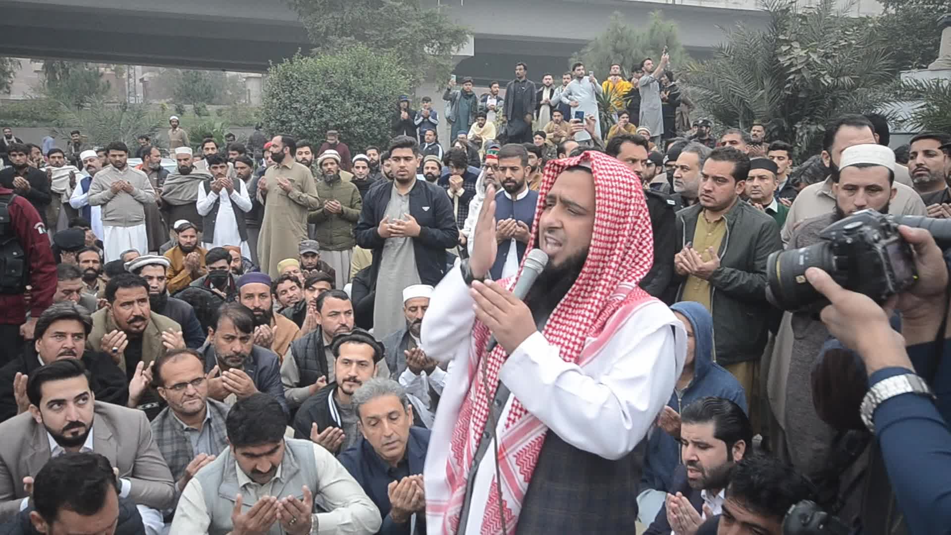 PTI party supporters hold funeral prayer for party workers allegedly killed during protest 