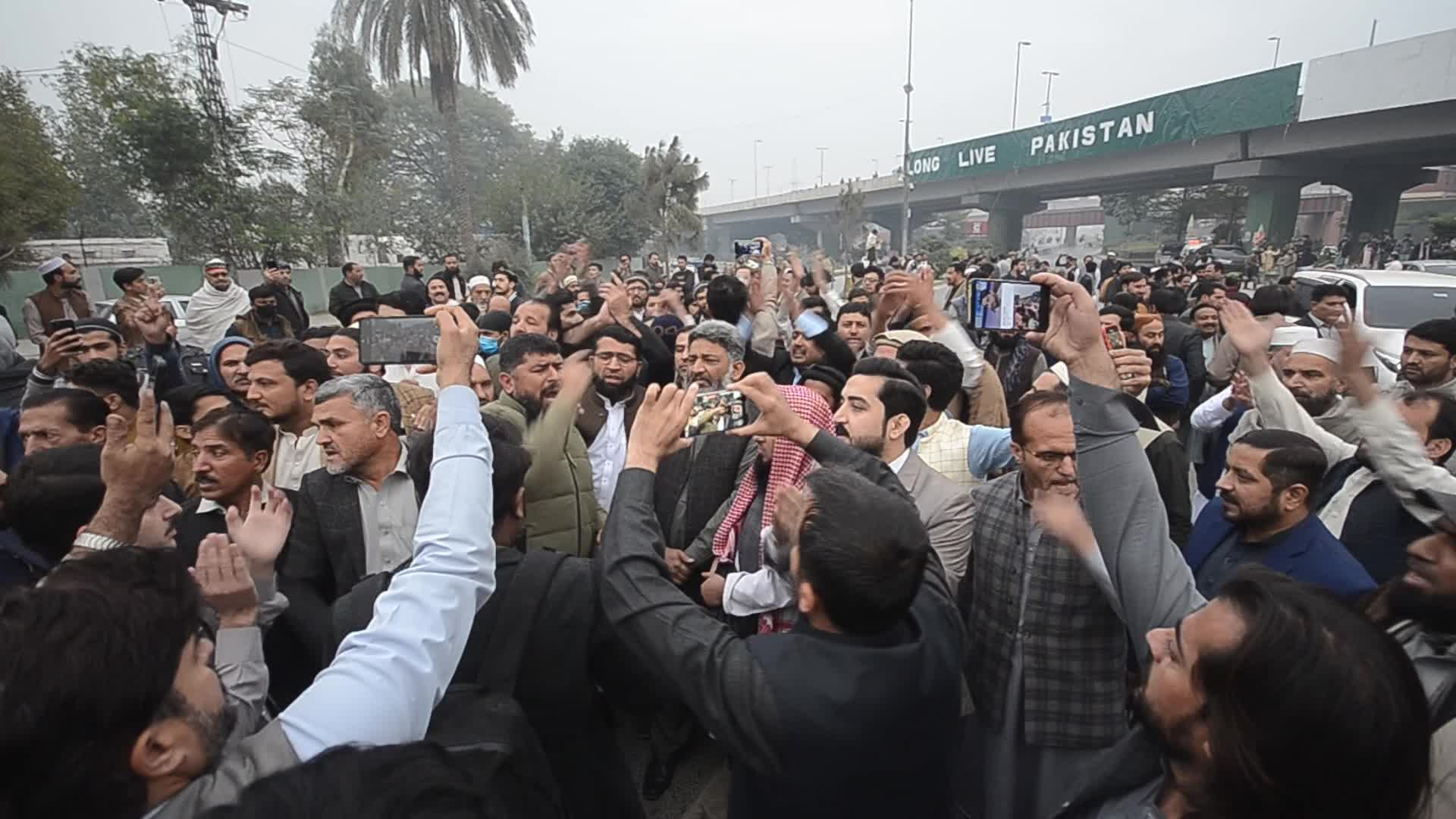 PTI party supporters hold funeral prayer for party workers allegedly killed during protest 