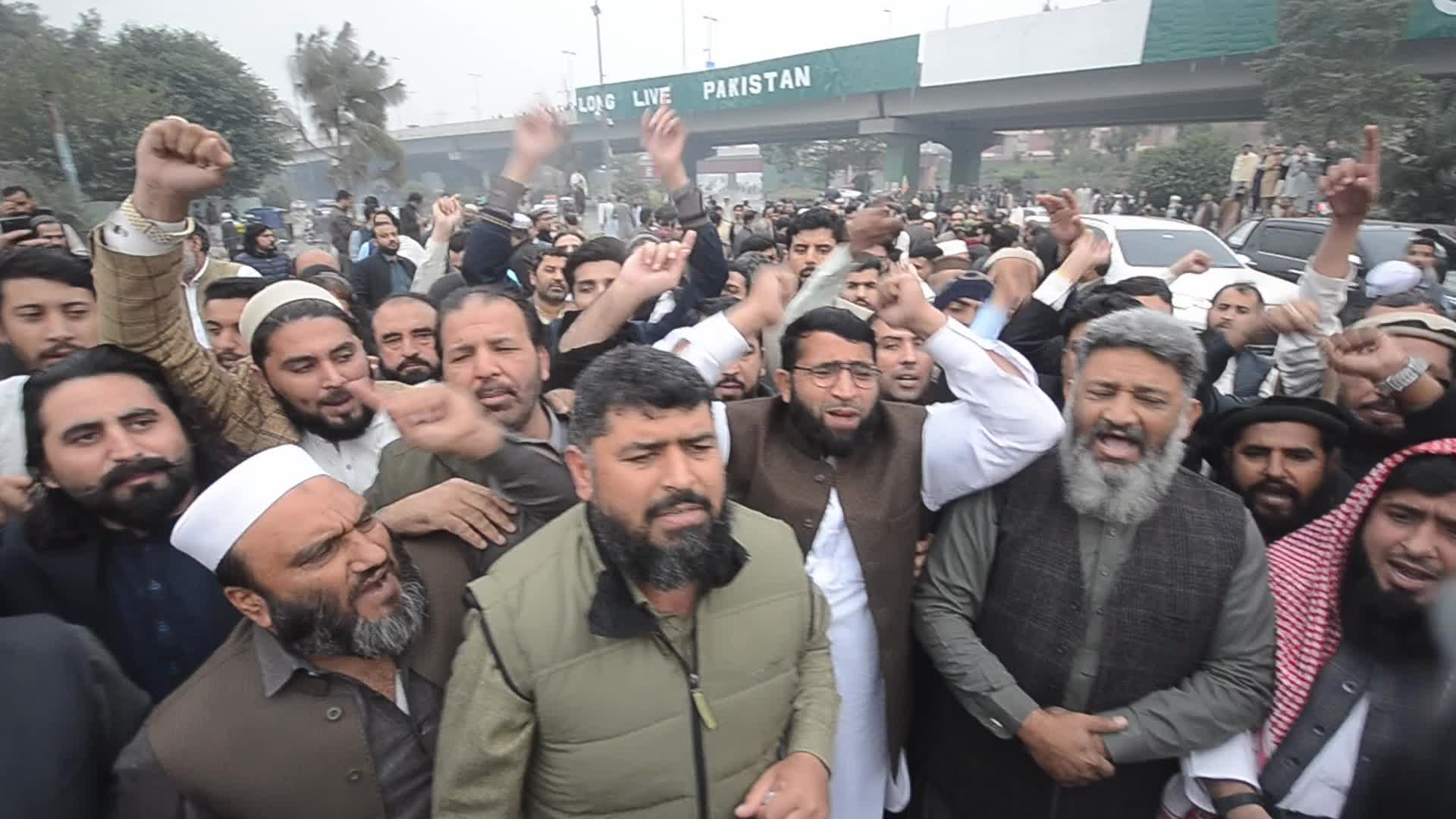 PTI party supporters hold funeral prayer for party workers allegedly killed during protest 