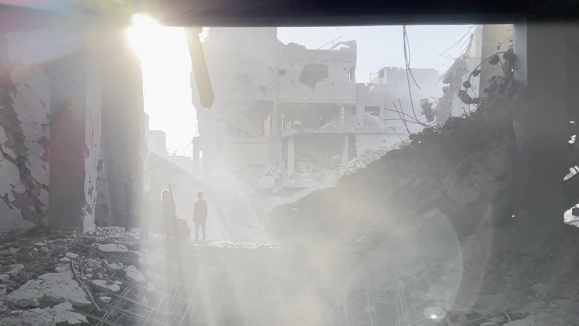 Aftermath of Israeli Airstrike in Gaza, Palestine