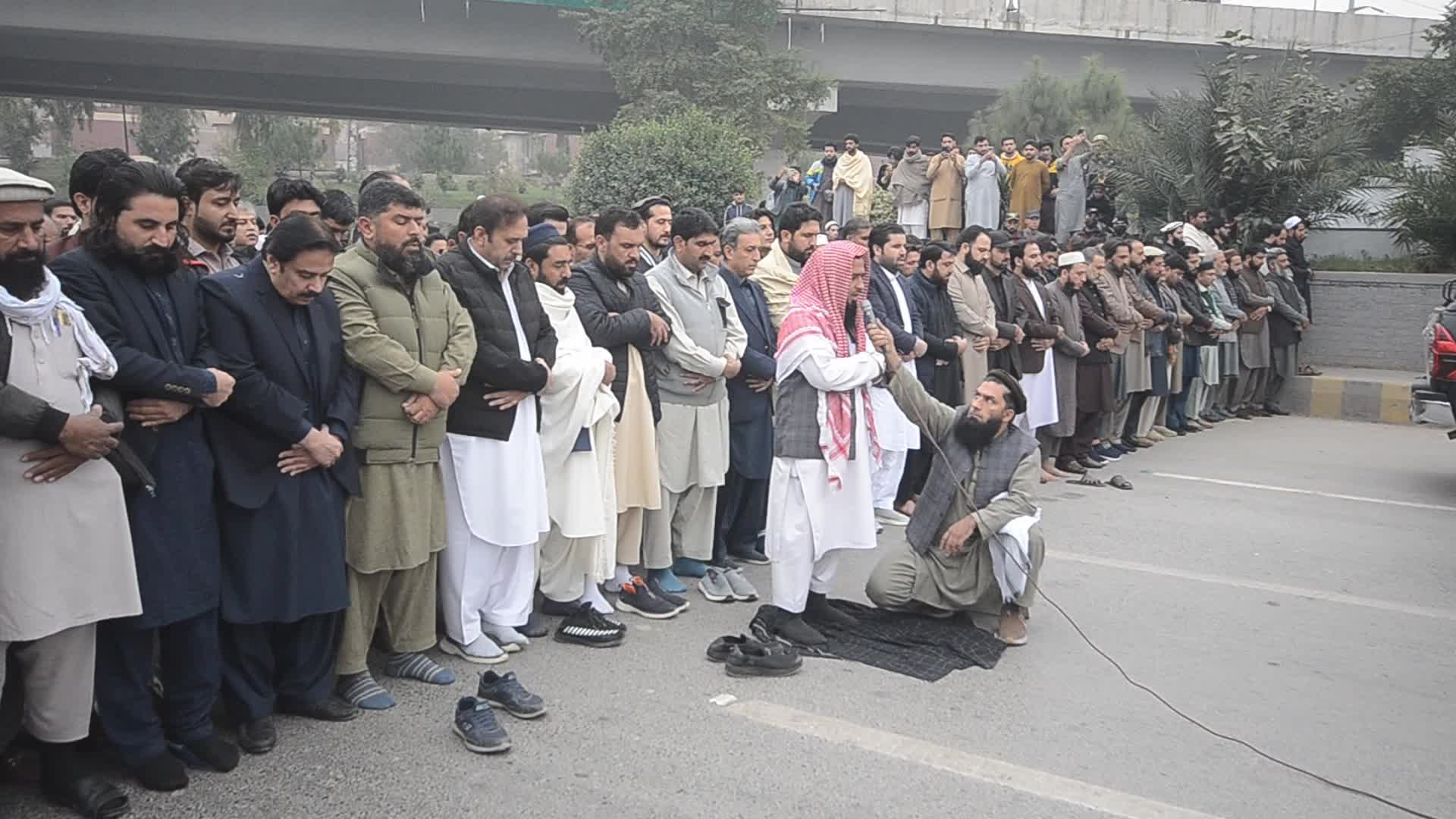 PTI party supporters hold funeral prayer for party workers allegedly killed during protest 