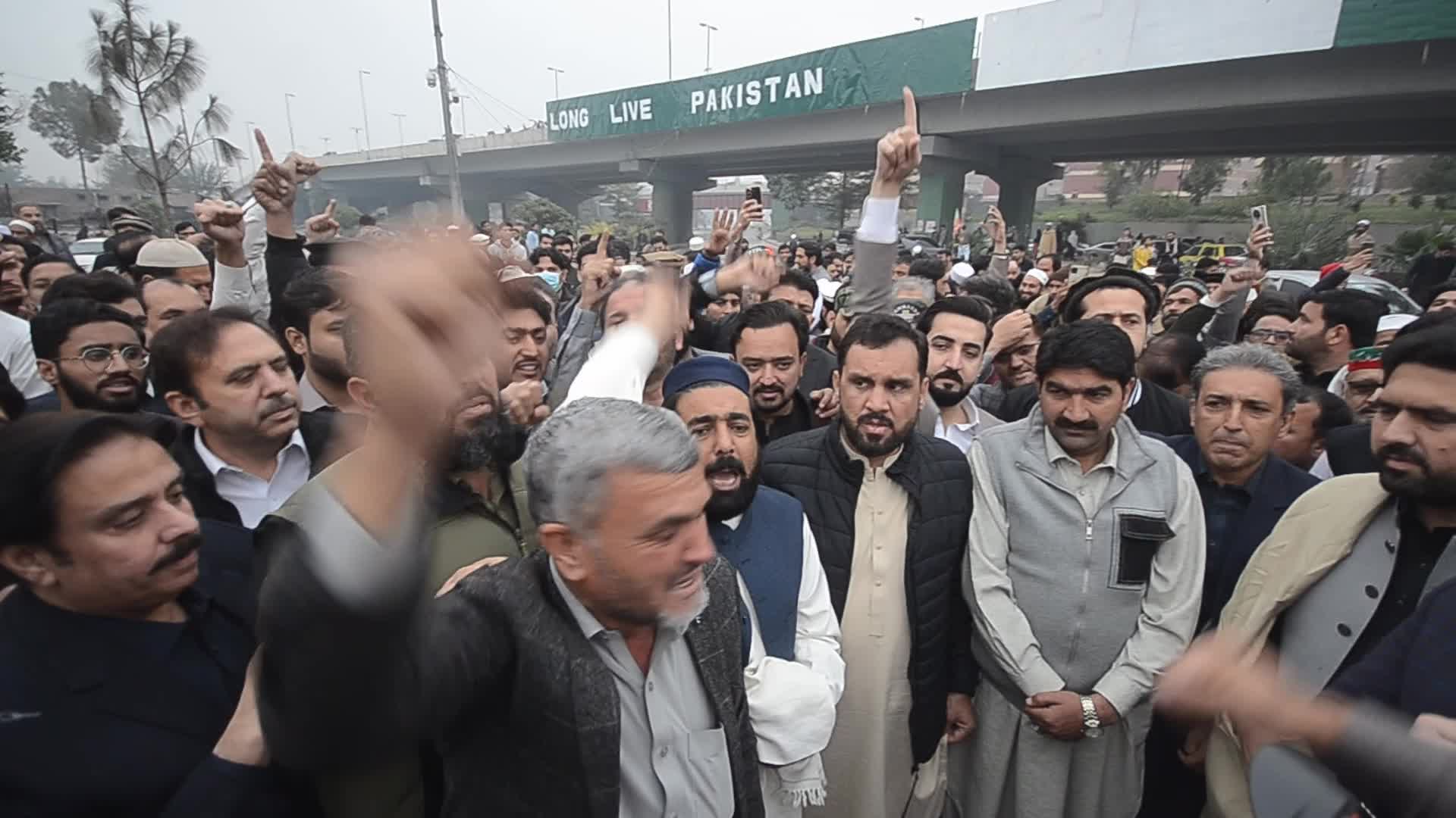 PTI party supporters hold funeral prayer for party workers allegedly killed during protest 