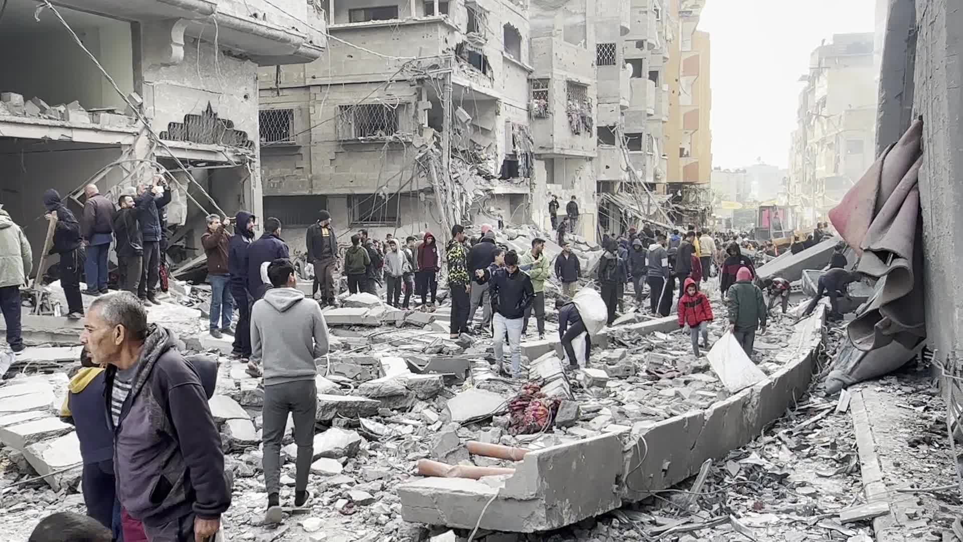 Aftermath of Israeli Airstrike in Gaza, Palestine