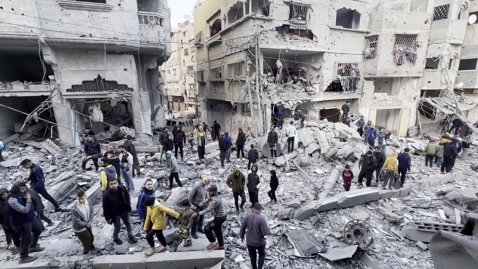 Aftermath of Israeli Airstrike in Gaza, Palestine