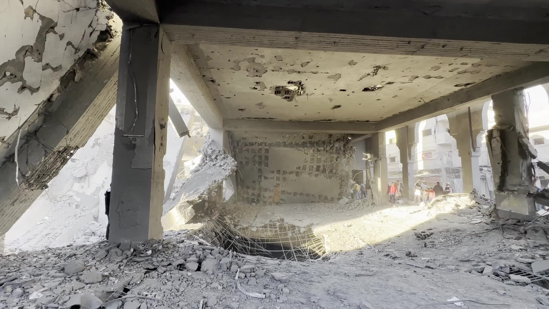 Aftermath of Israeli Airstrike in Gaza, Palestine