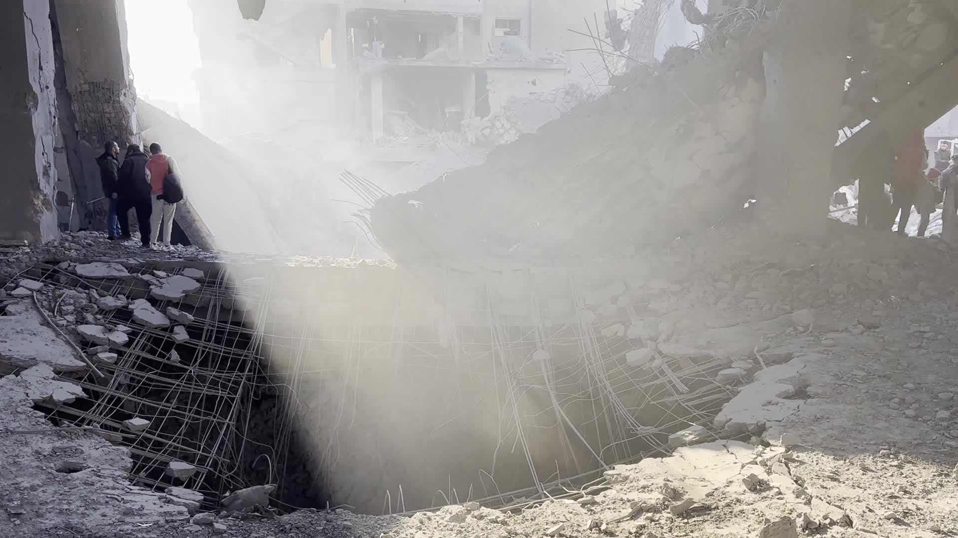 Aftermath of Israeli Airstrike in Gaza, Palestine