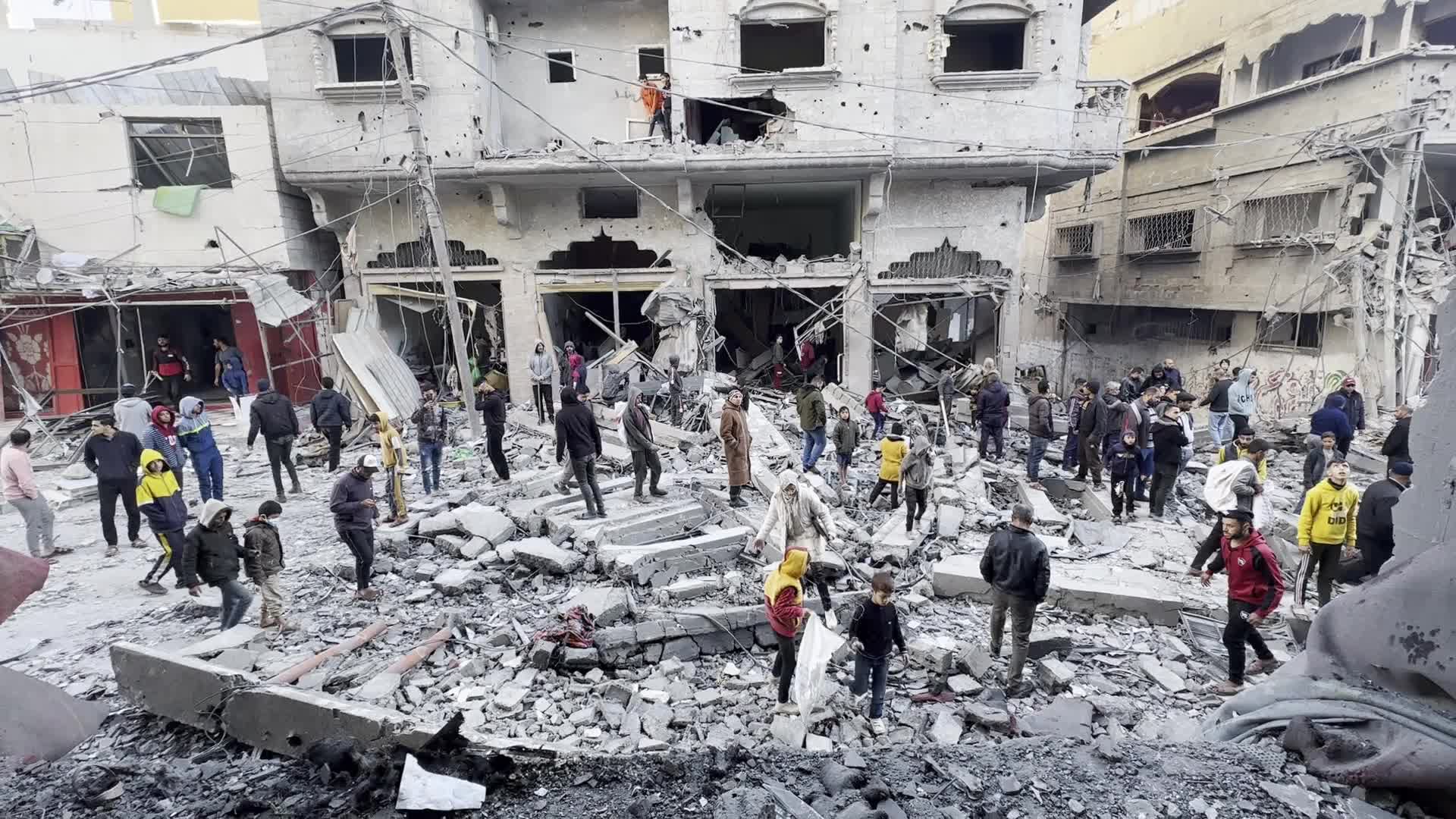 Aftermath of Israeli Airstrike in Gaza, Palestine