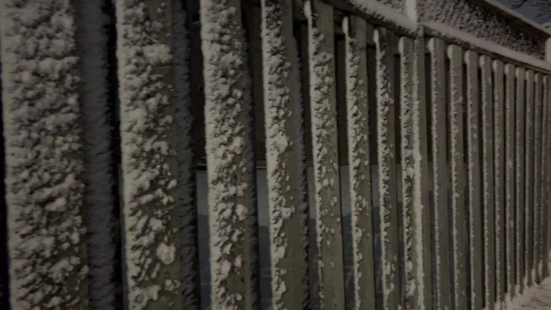 First snowfall of the season in Toronto, Canada