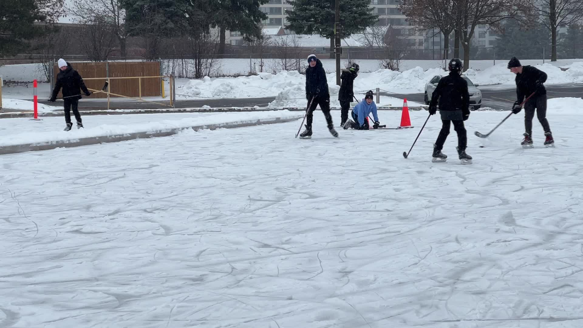 Daily life during winter in Toronto, Canada