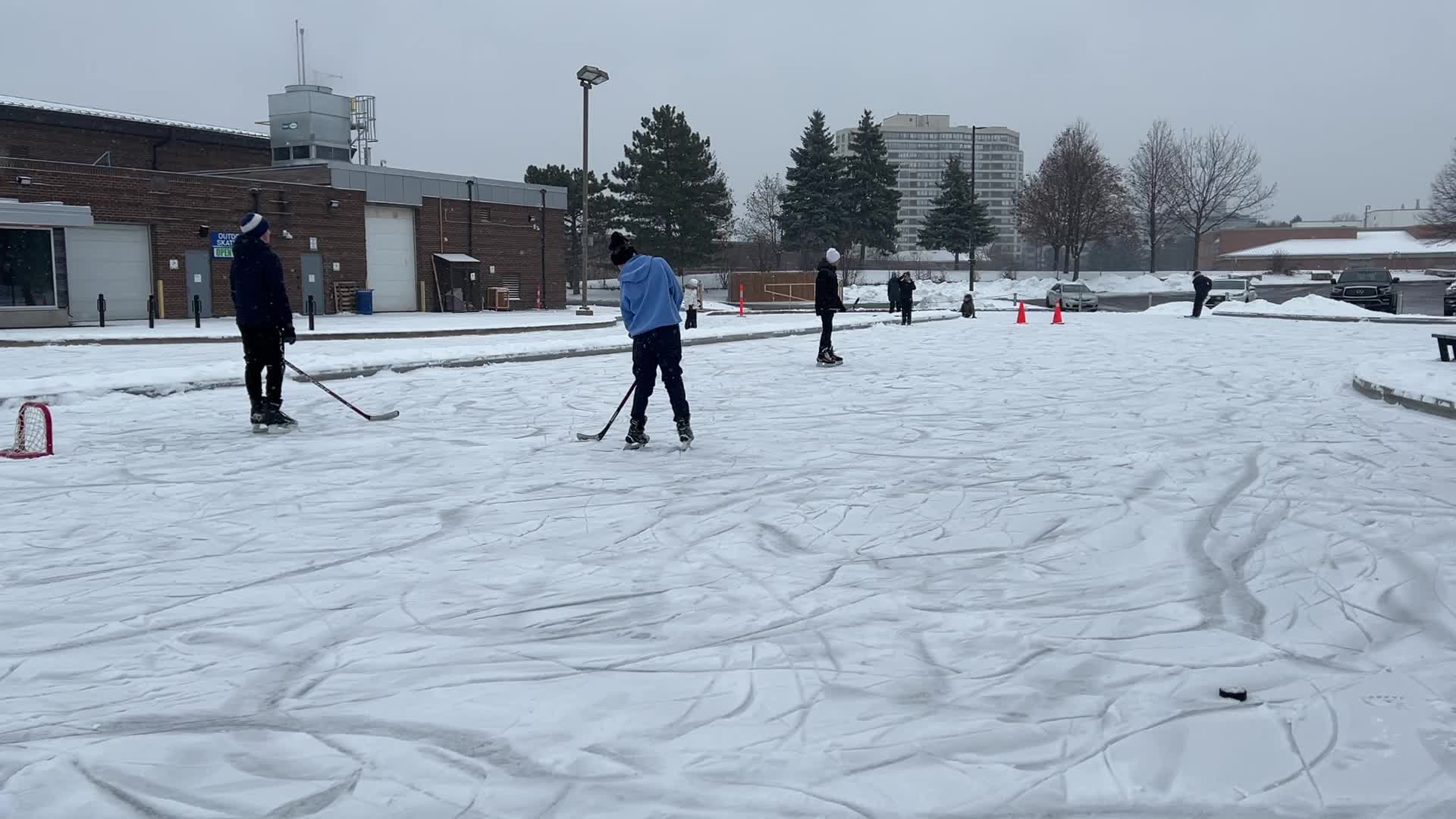 Daily life during winter in Toronto, Canada