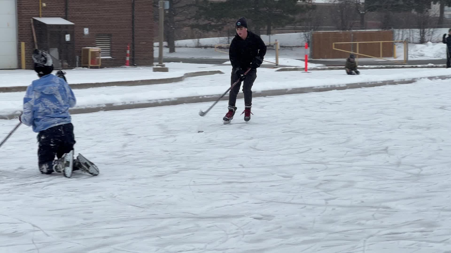 Daily life during winter in Toronto, Canada