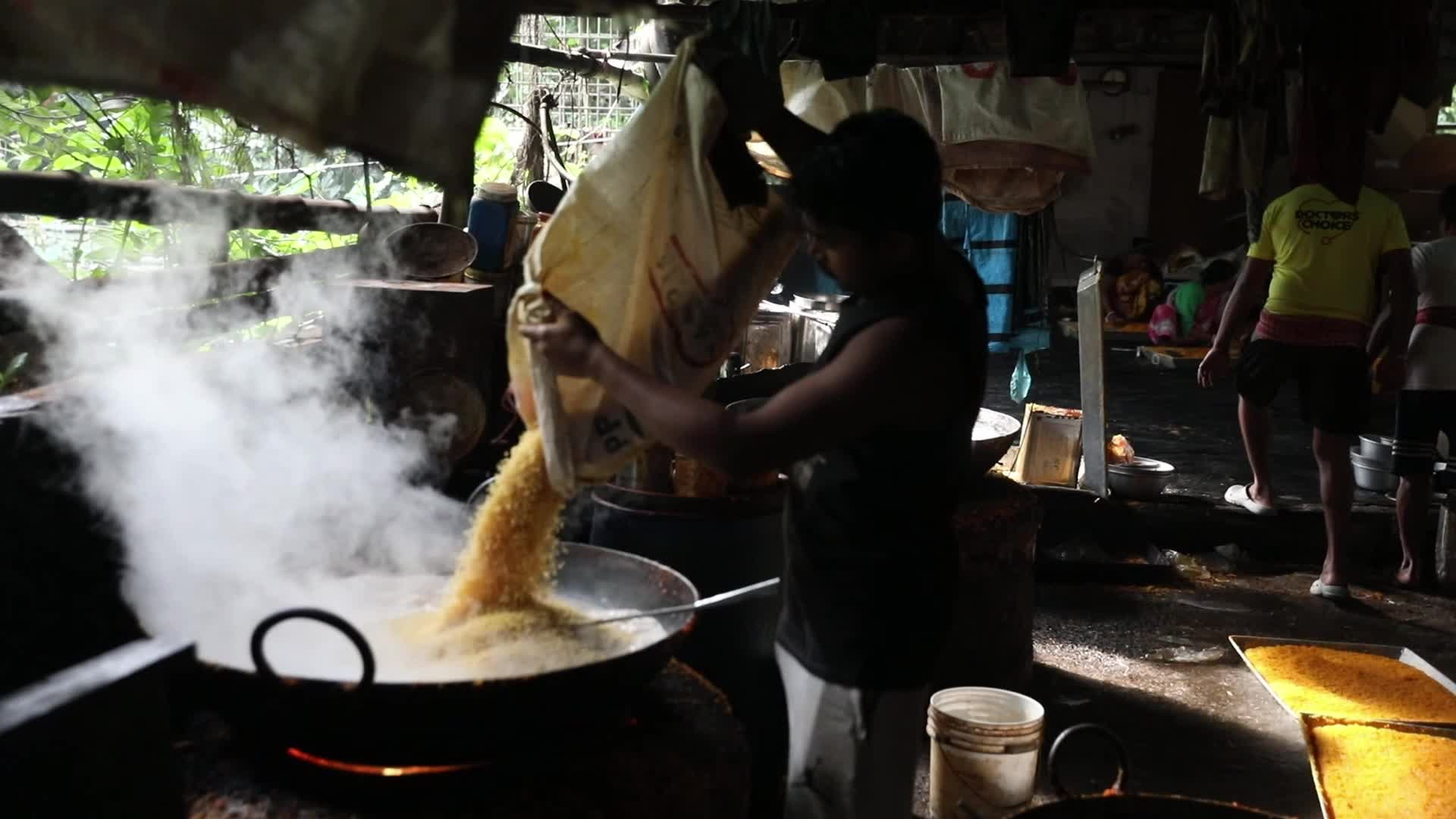 "Laddu", a ball-shaped sweet workshop Of West Bengal''Outskirts Of Kolkata, India