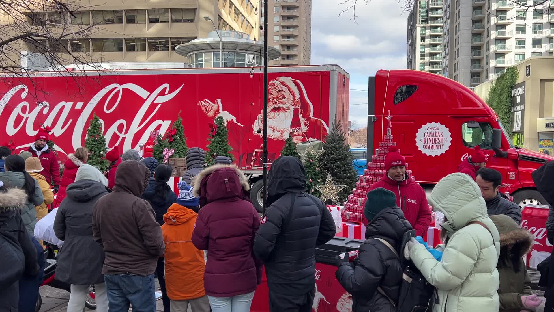 Coca-Cola Holiday Caravan in Toronto, Canada