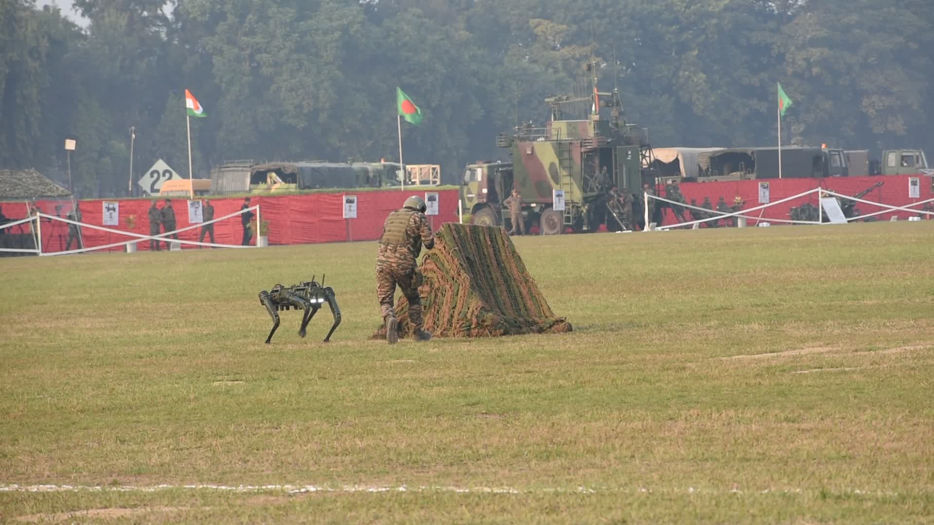 Indian armed forces practice ahead of Vijay Diwas celebration 2024. 