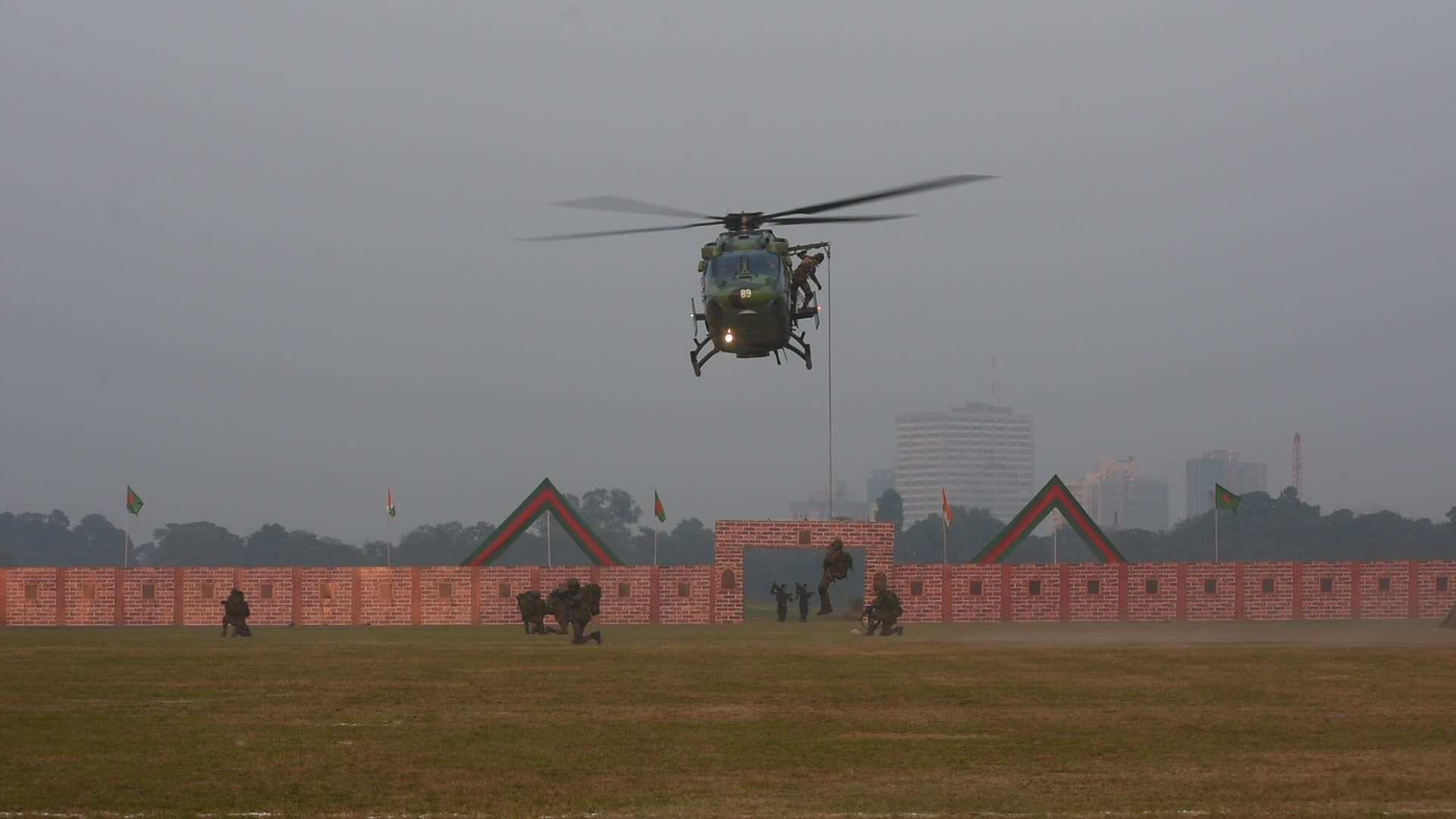 Indian armed forces practice ahead of Vijay Diwas celebration 2024. 
