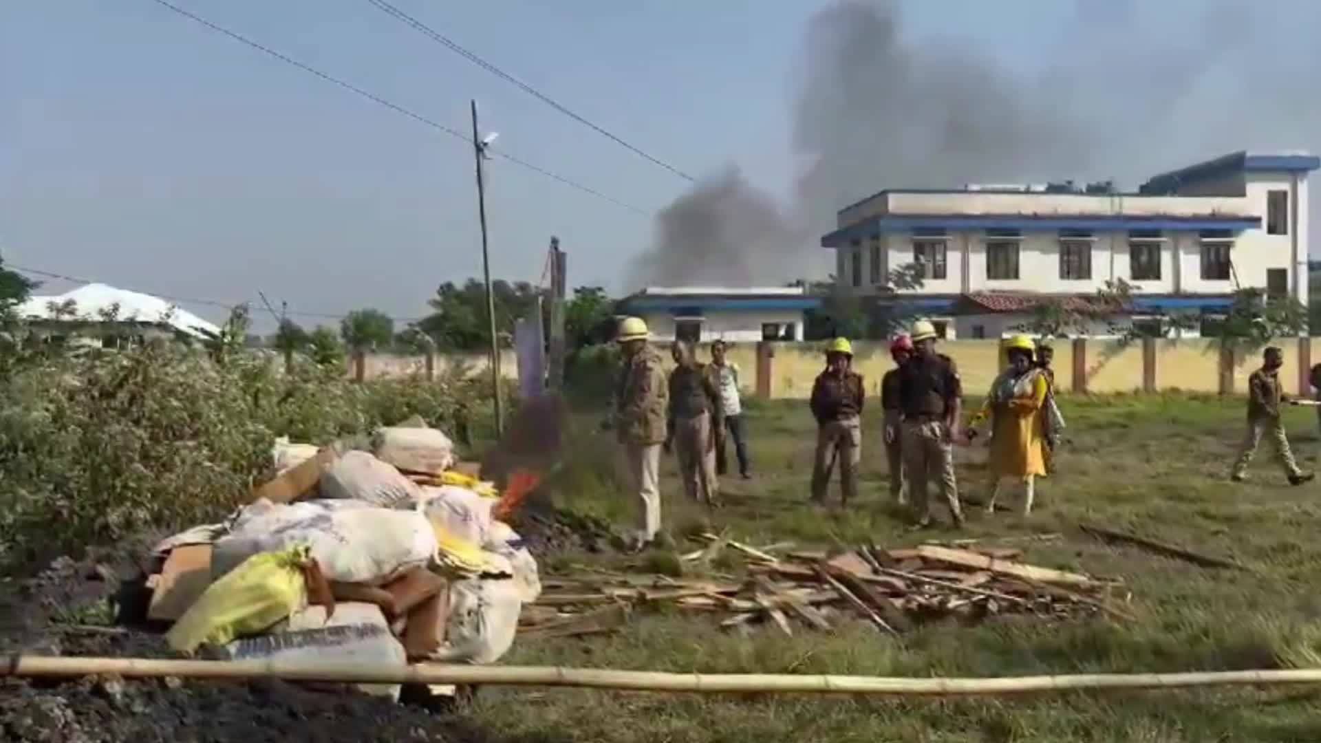 Assam Police burns illegal drugs worth 8 cr in India 