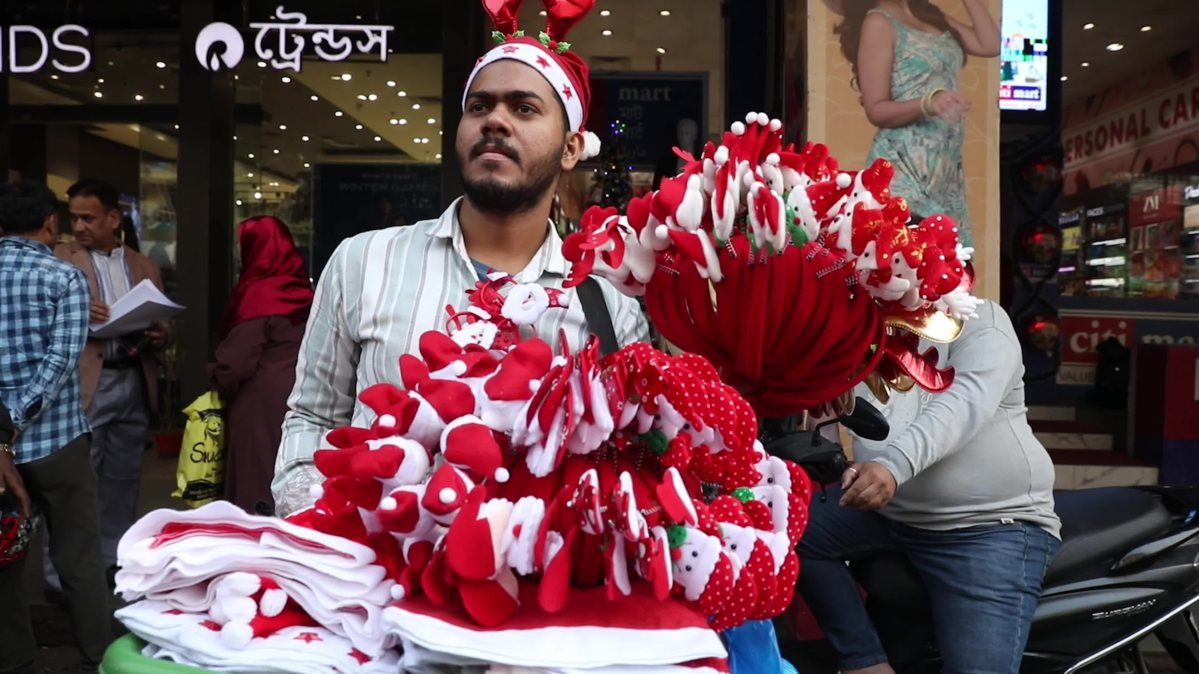 People attend the Christmas Market In Kolkata