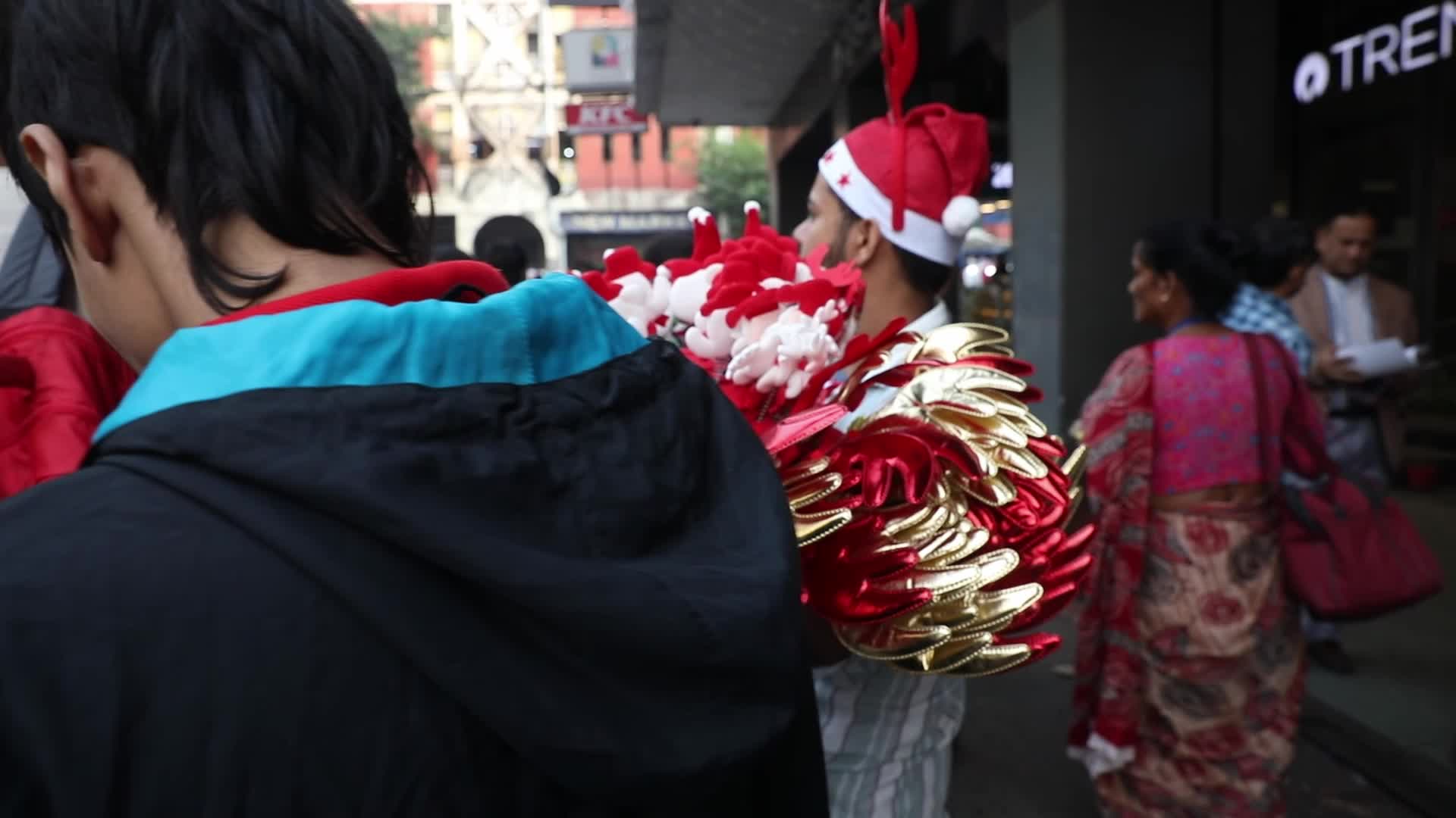 People attend the Christmas Market In Kolkata