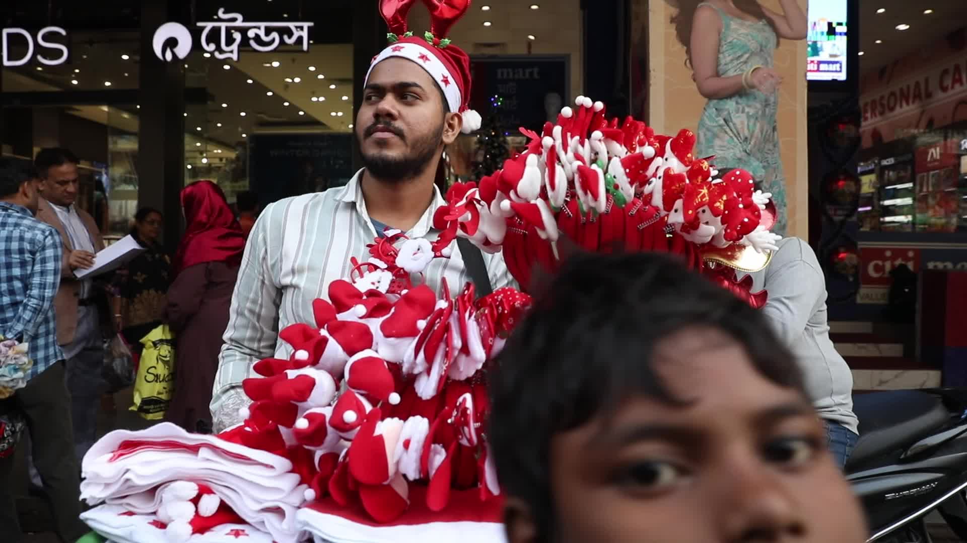 People attend the Christmas Market In Kolkata