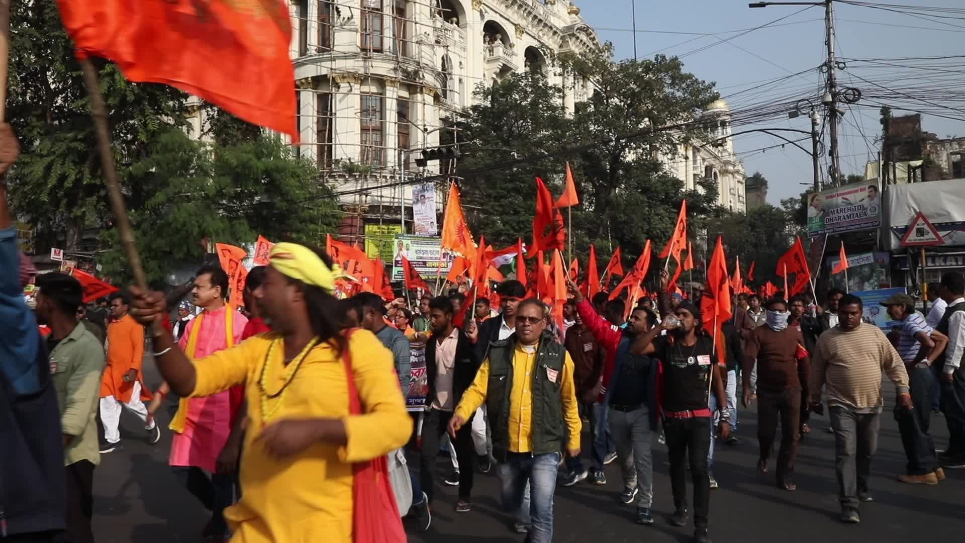 Bangladesh-Hindu Priest Arrest Protest