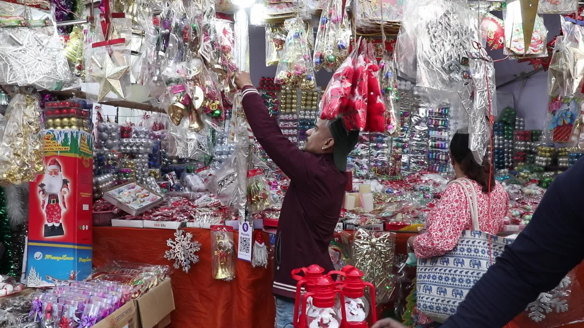 People attend the Christmas Market In Kolkata