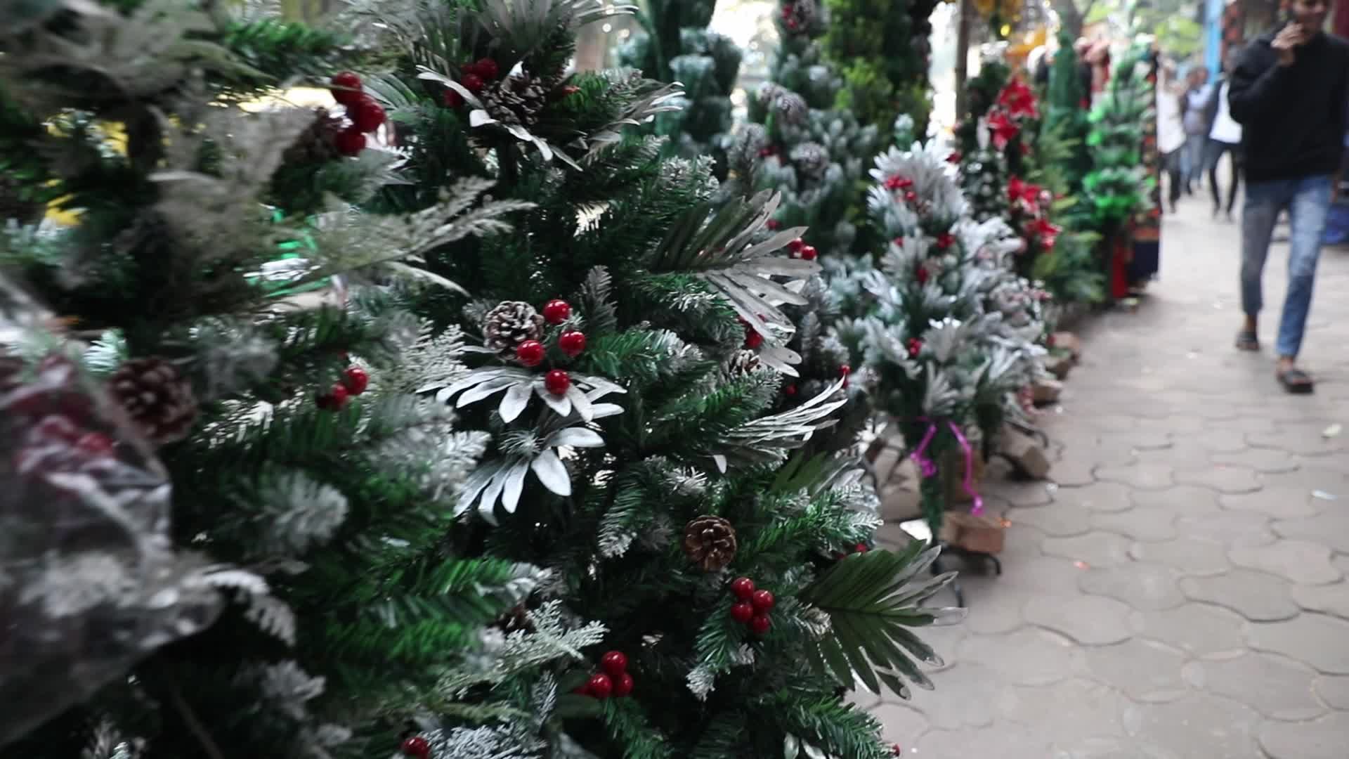 People attend the Christmas Market In Kolkata