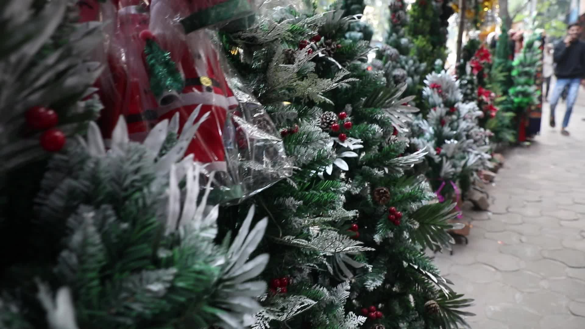 People attend the Christmas Market In Kolkata