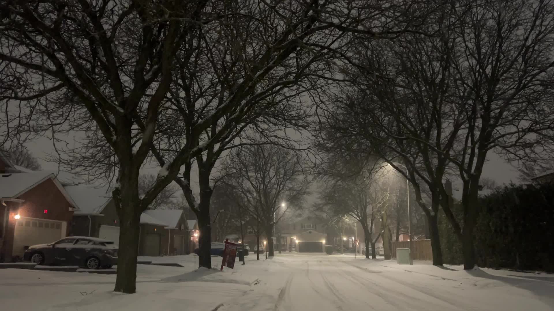 Winter snowstorm in Toronto, Canada